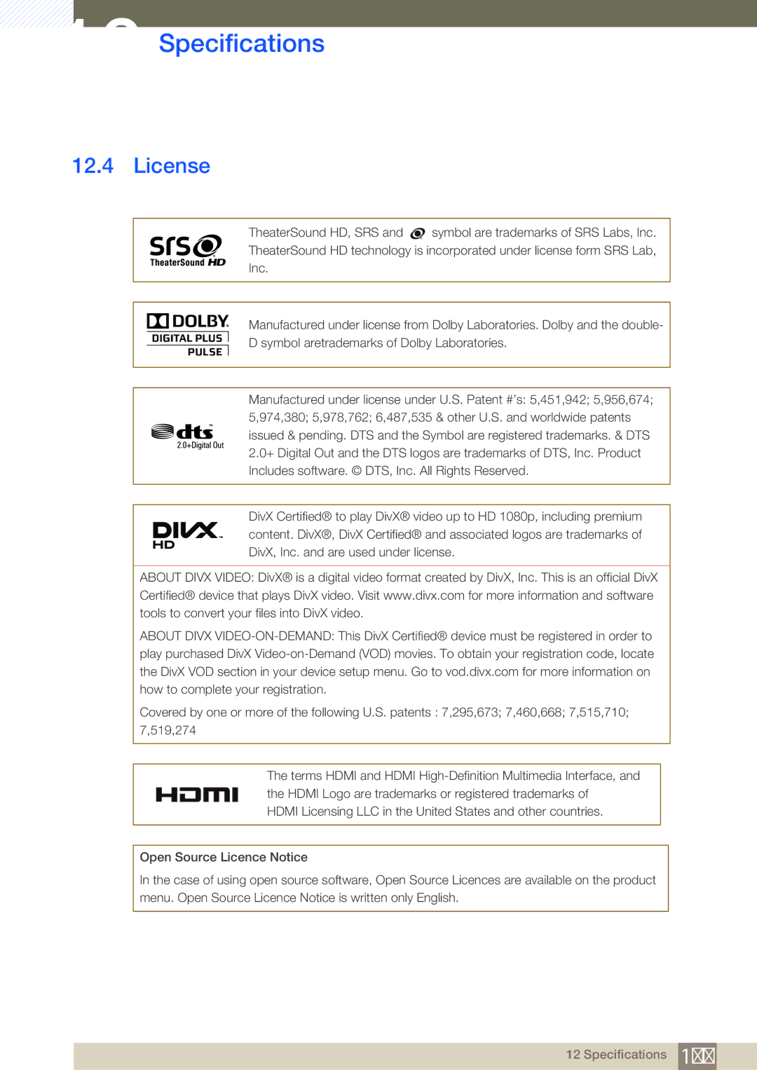 Samsung LH46SLBPLBC/XJ, LH46SLBPLBC/EN, LH46SLBPLBC/NG manual License 