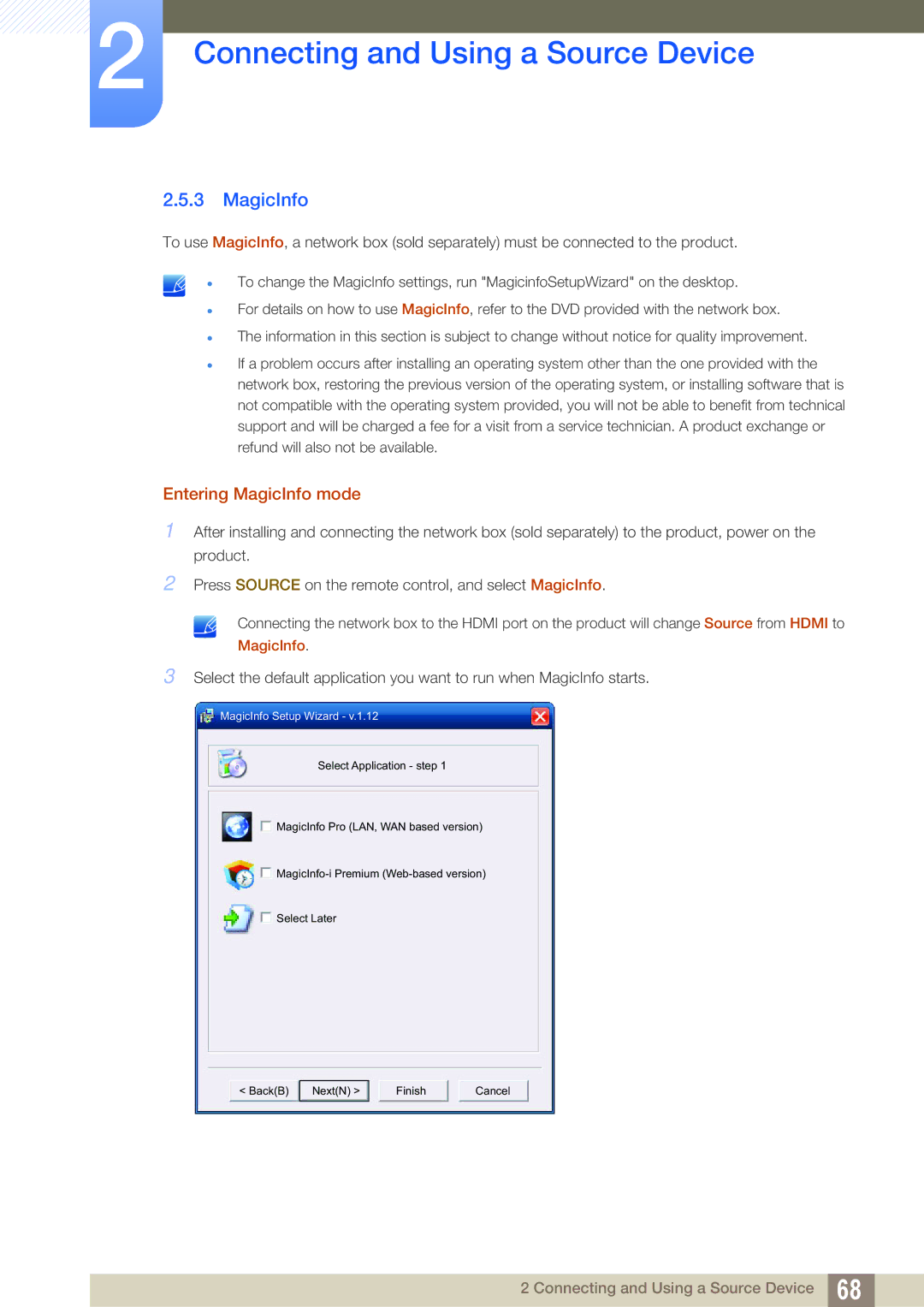 Samsung LH46SLBPLBC/NG, LH46SLBPLBC/EN, LH46SLBPLBC/XJ manual Entering MagicInfo mode 