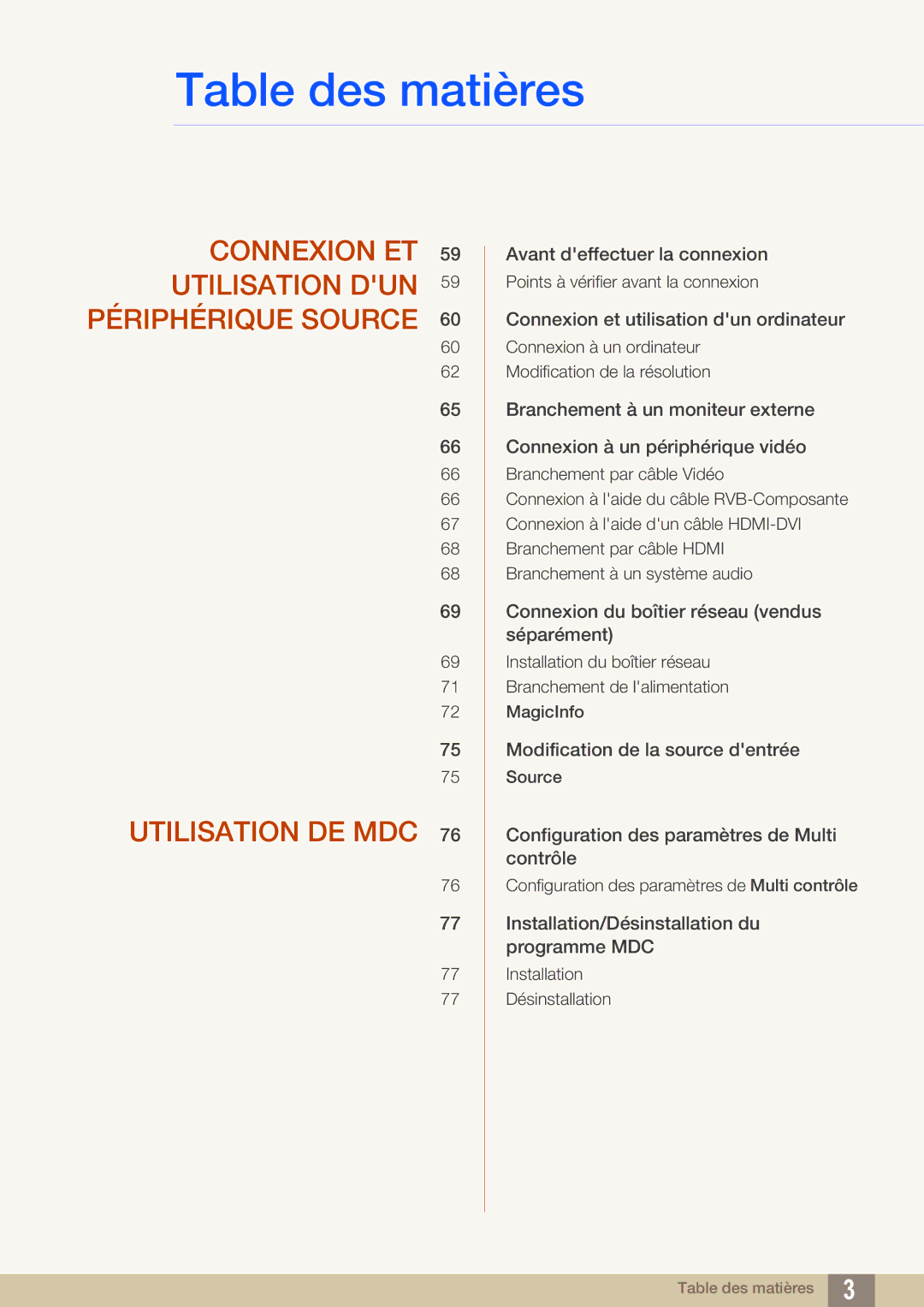 Samsung LH46SLBPLBC/EN manual Avant deffectuer la connexion 