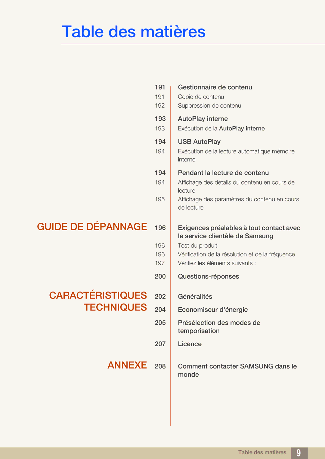 Samsung LH46SLBPLBC/EN manual Guide DE Dépannage 