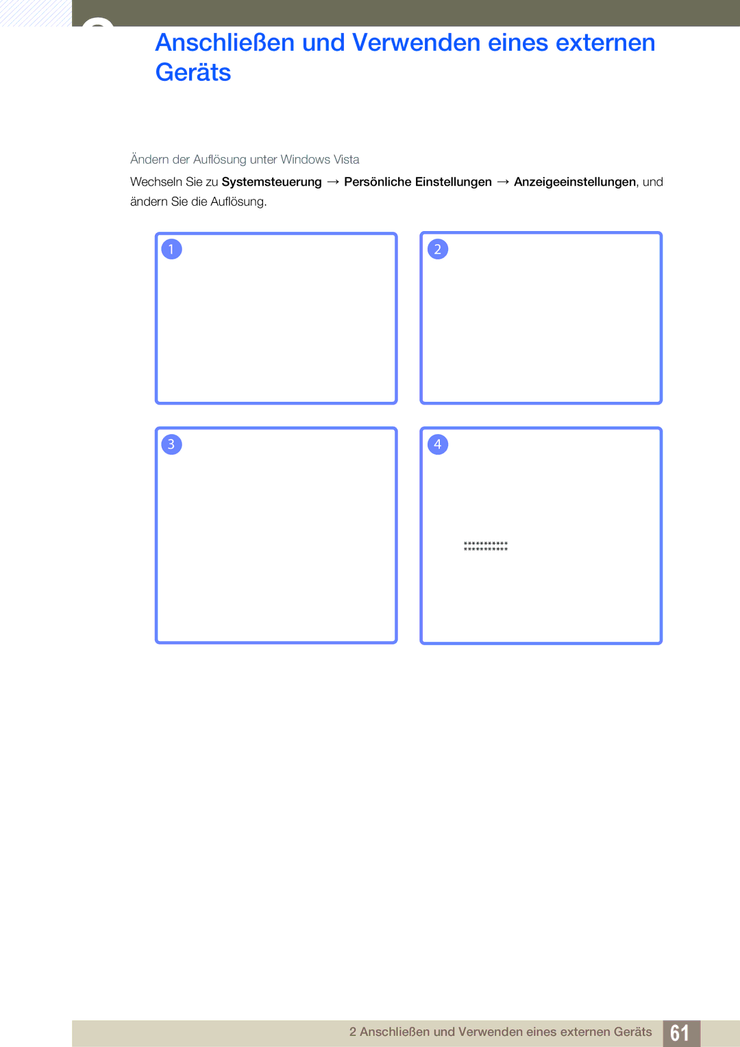 Samsung LH46SLBPLBC/EN manual Ändern der Auflösung unter Windows Vista 