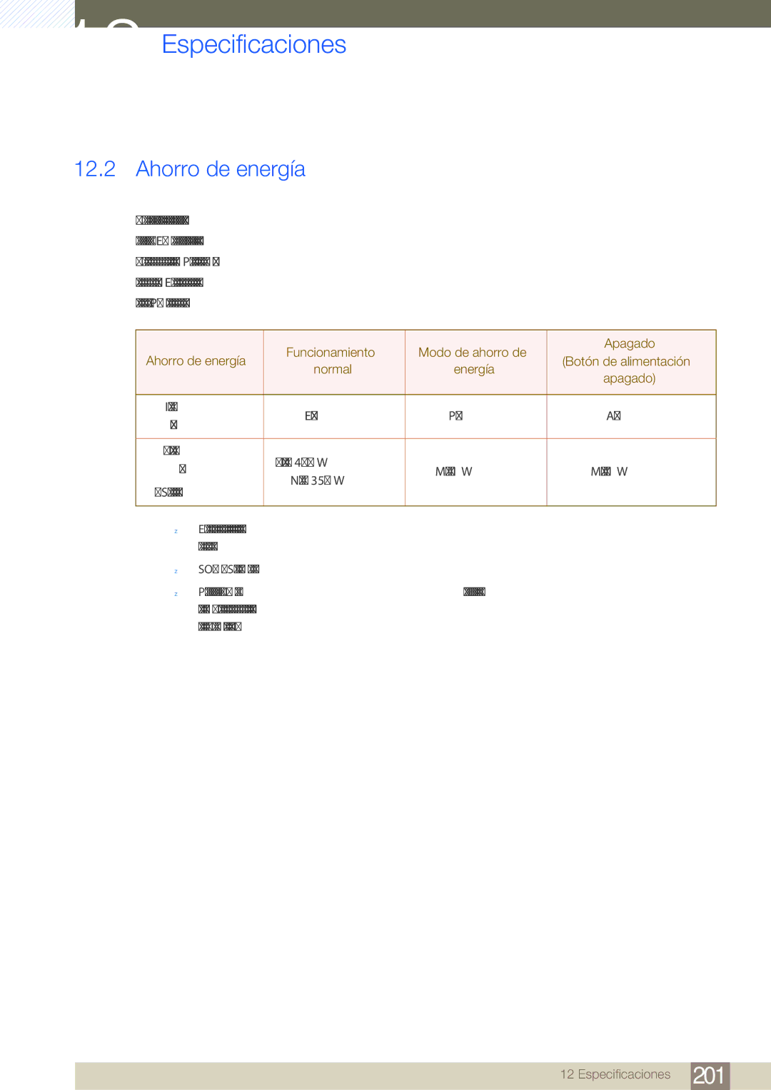 Samsung LH46SLBPLBC/EN manual Ahorro de energía 