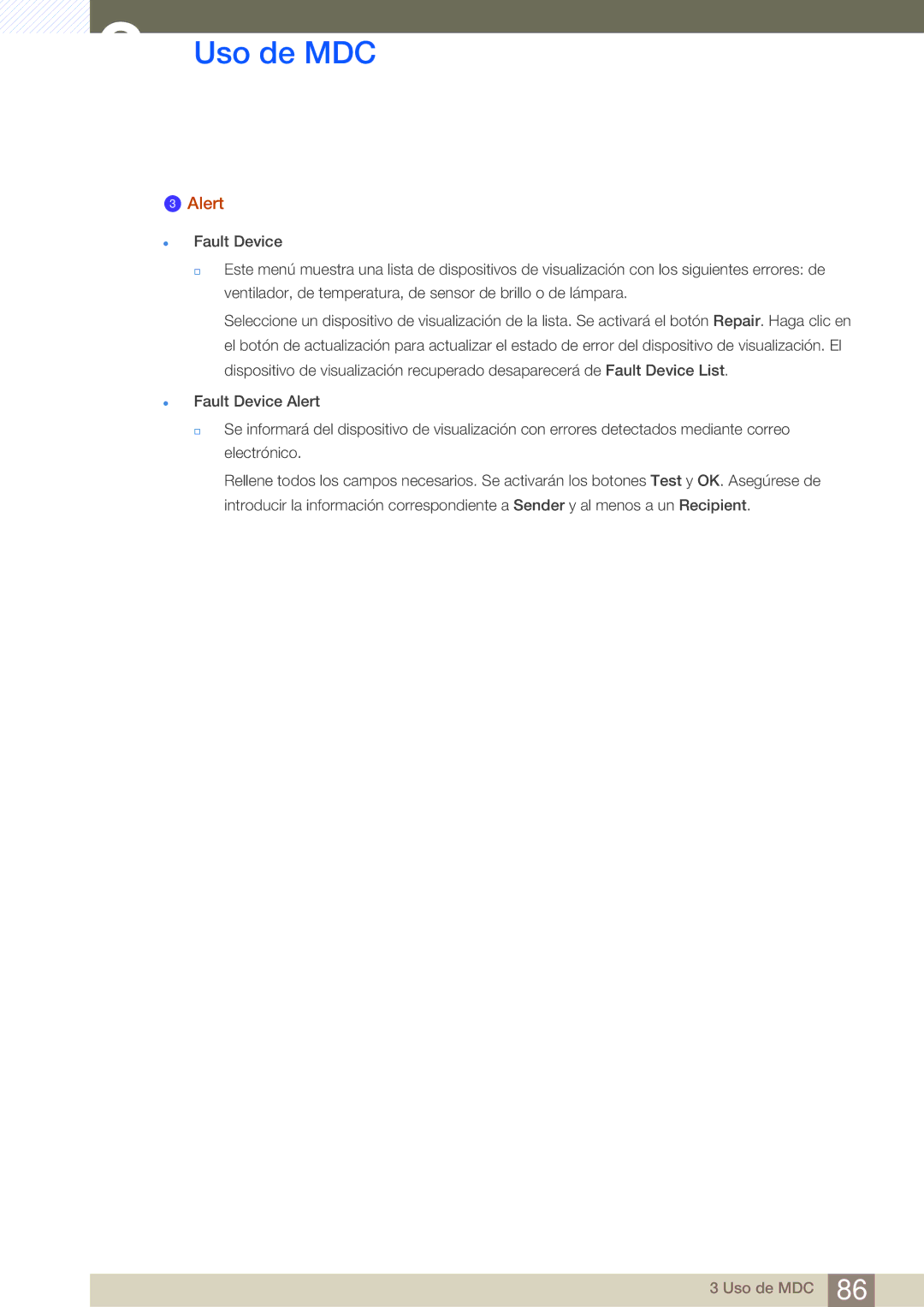 Samsung LH46SLBPLBC/EN manual Alert 