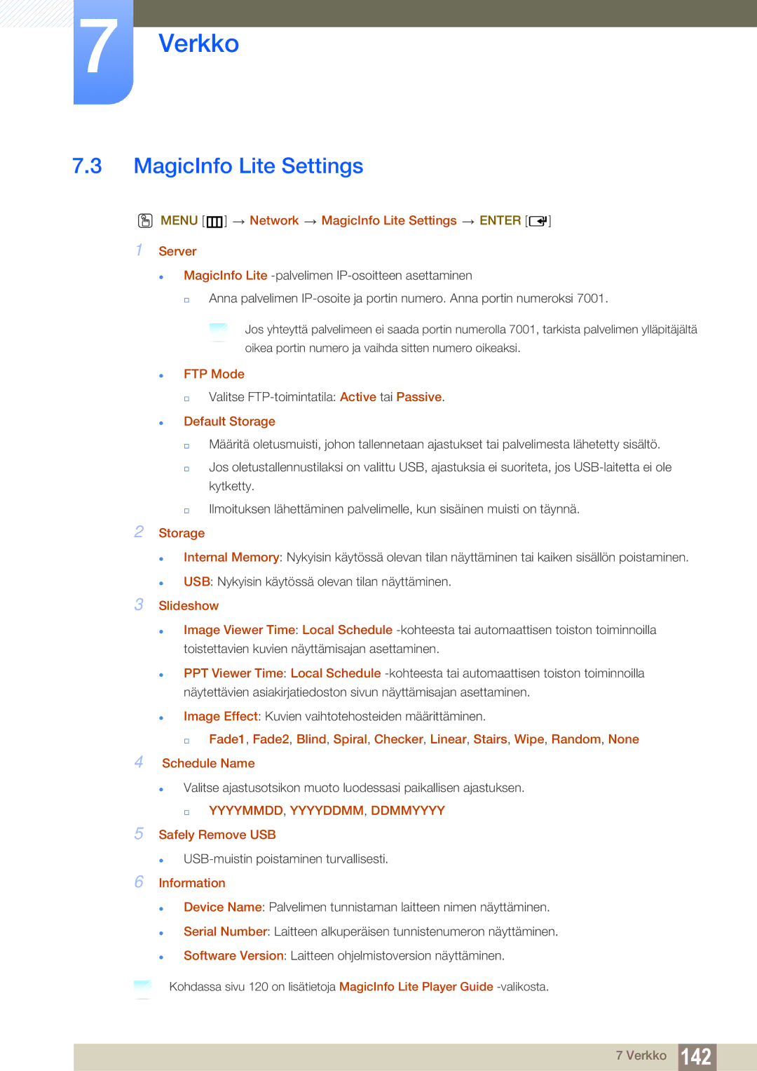 Samsung LH46SLBPLBC/EN manual MagicInfo Lite Settings 