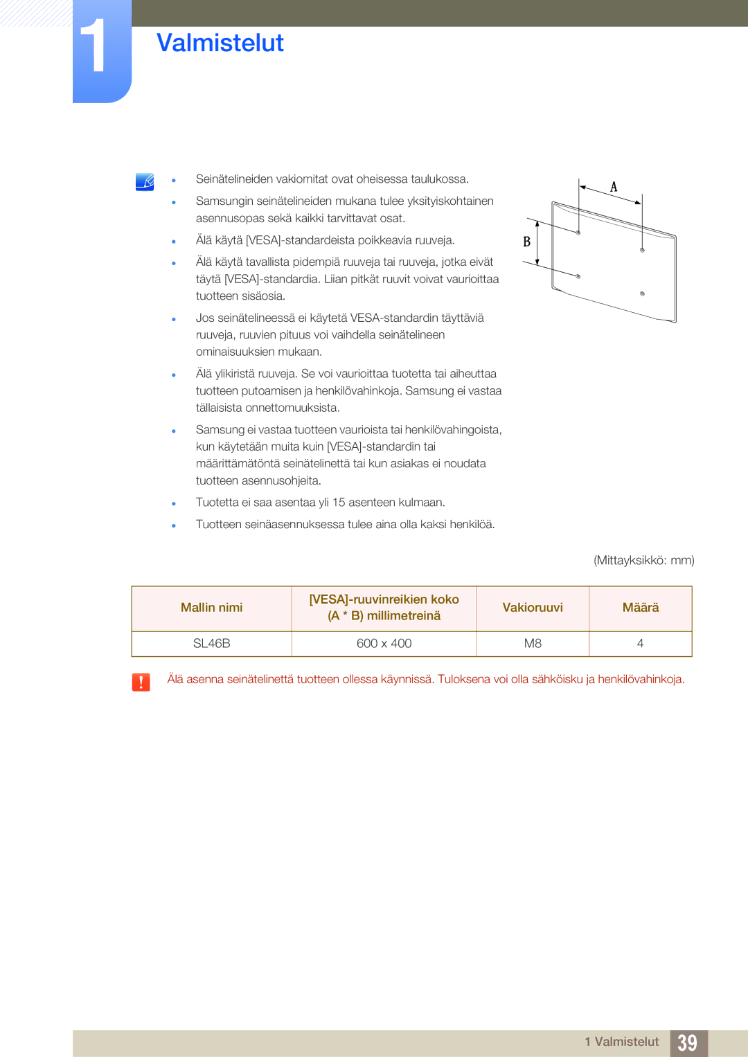 Samsung LH46SLBPLBC/EN manual 600 x 