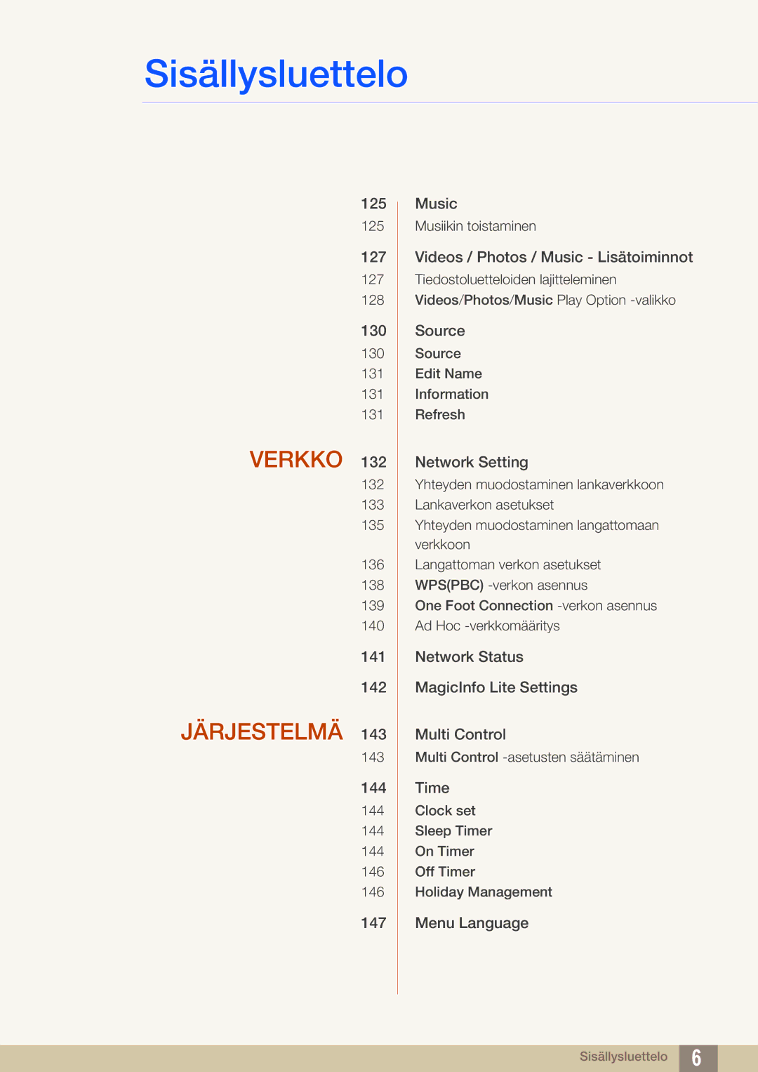 Samsung LH46SLBPLBC/EN manual Verkko Järjestelmä 