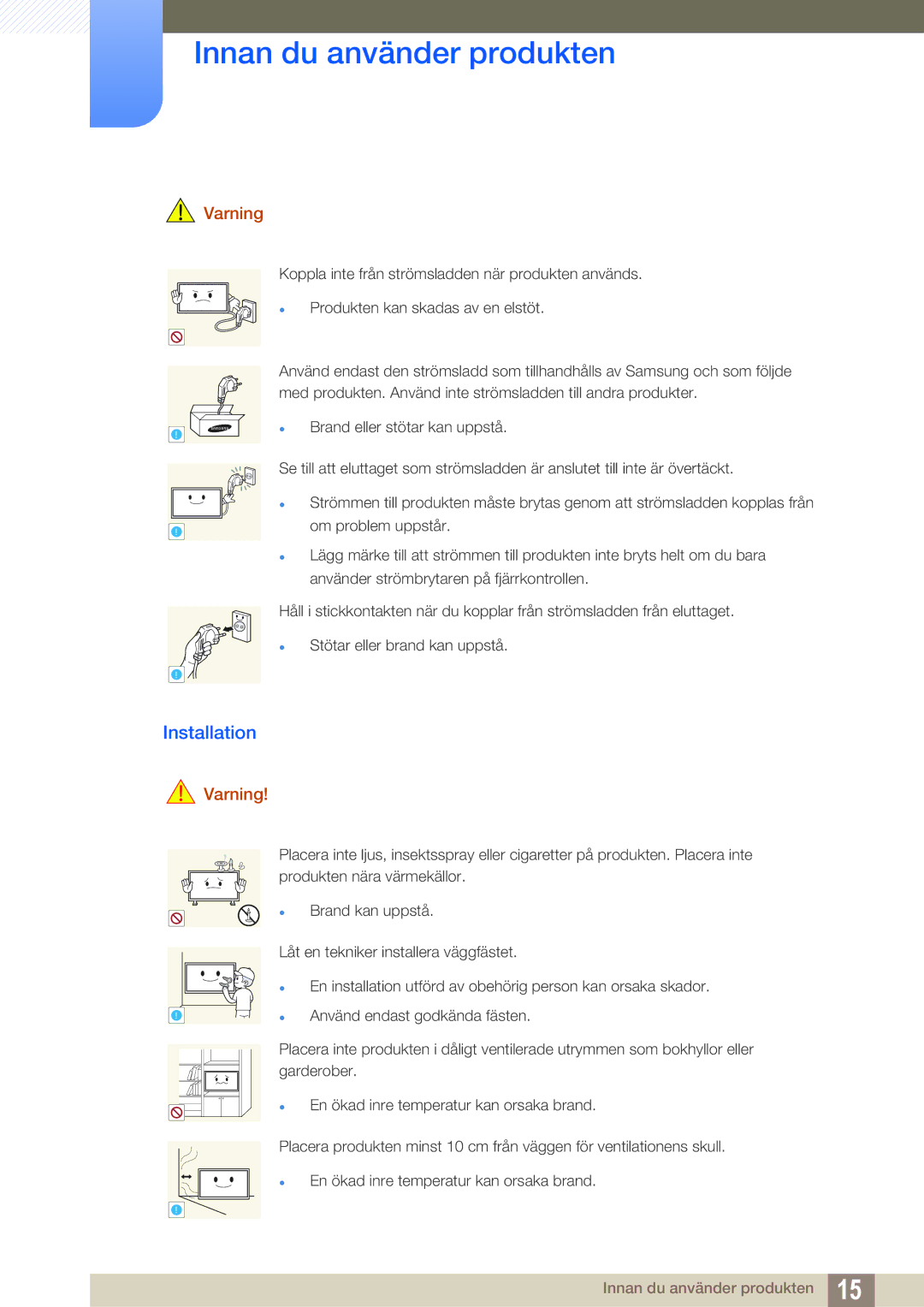 Samsung LH46SLBPLBC/EN manual Installation 