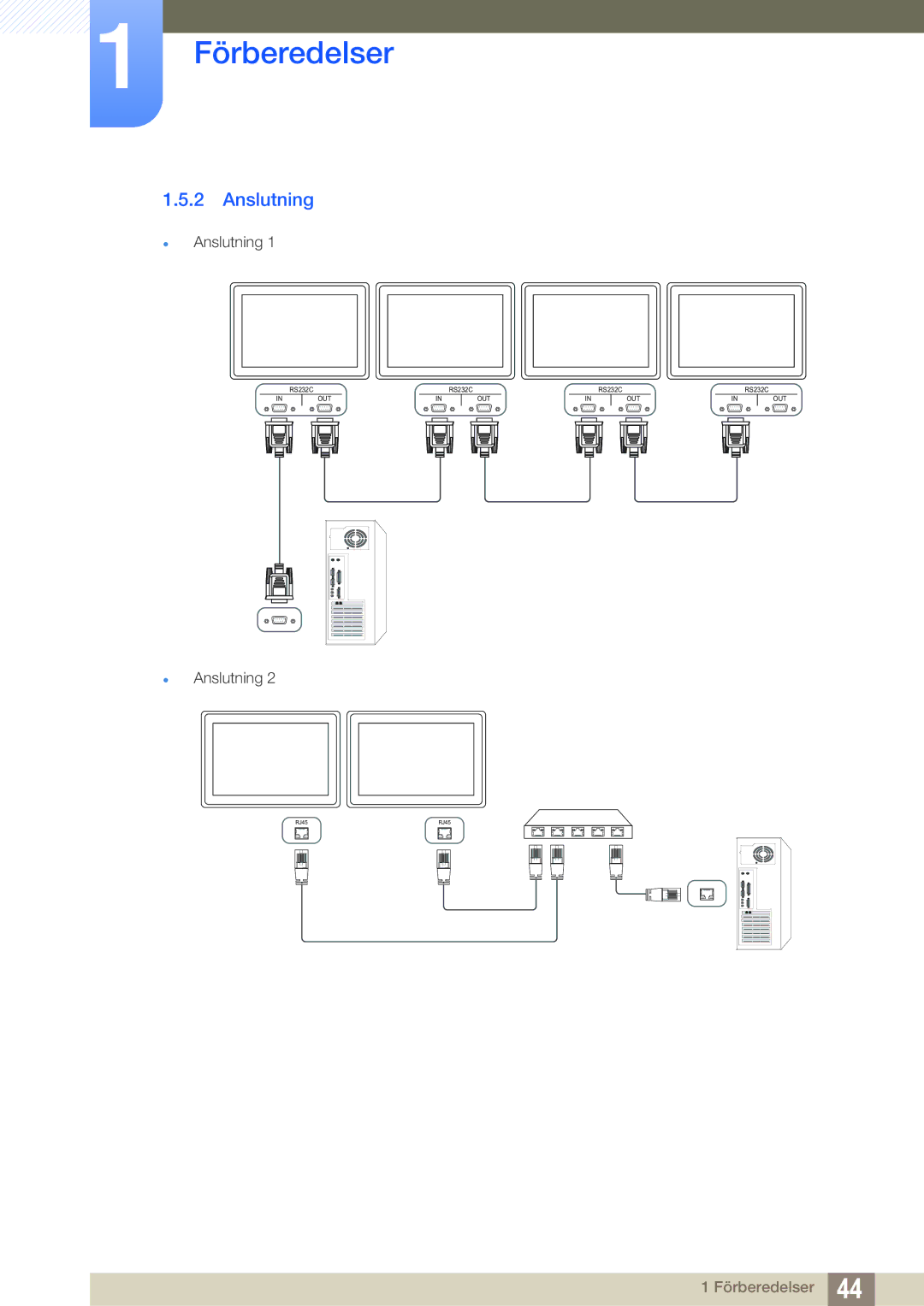 Samsung LH46SLBPLBC/EN manual Anslutning 