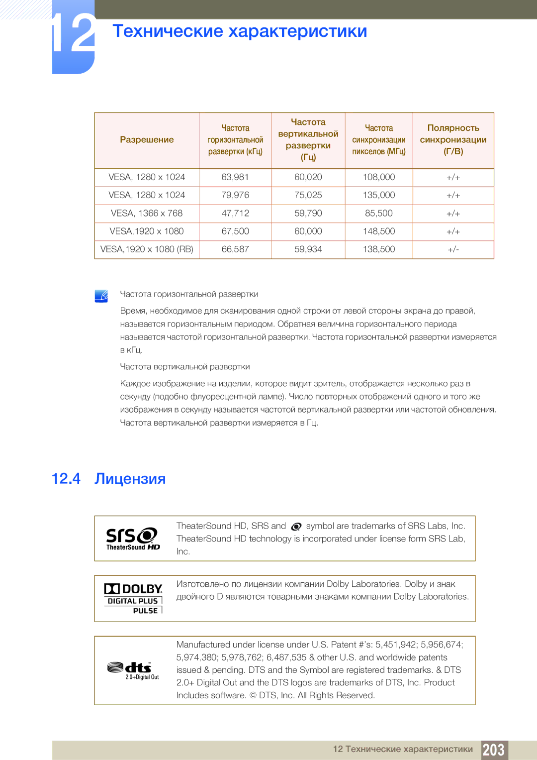 Samsung LH46SLBPLBC/EN manual 12.4 Лицензия 