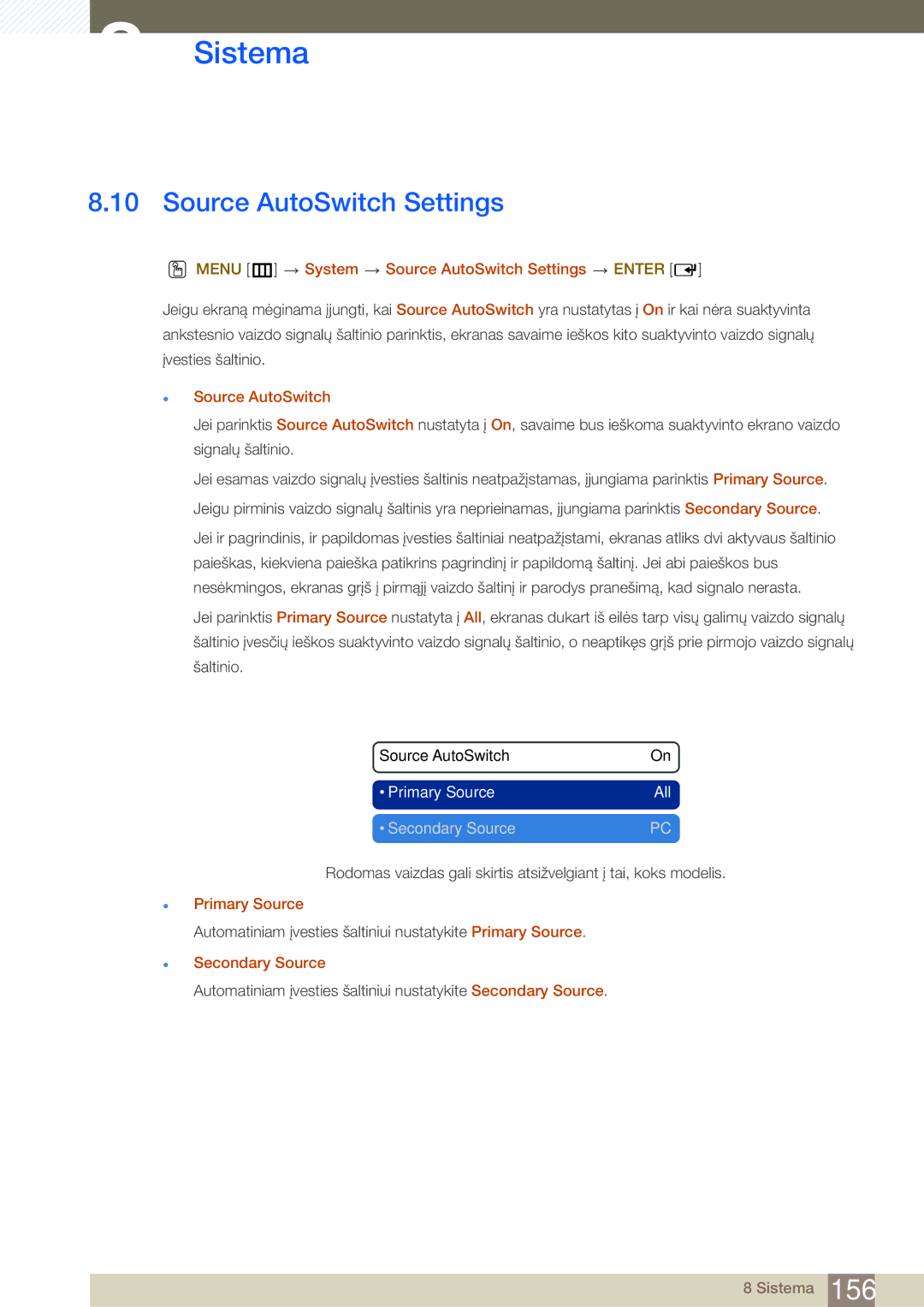 Samsung LH46SLBPLBC/EN manual Source AutoSwitch Settings 