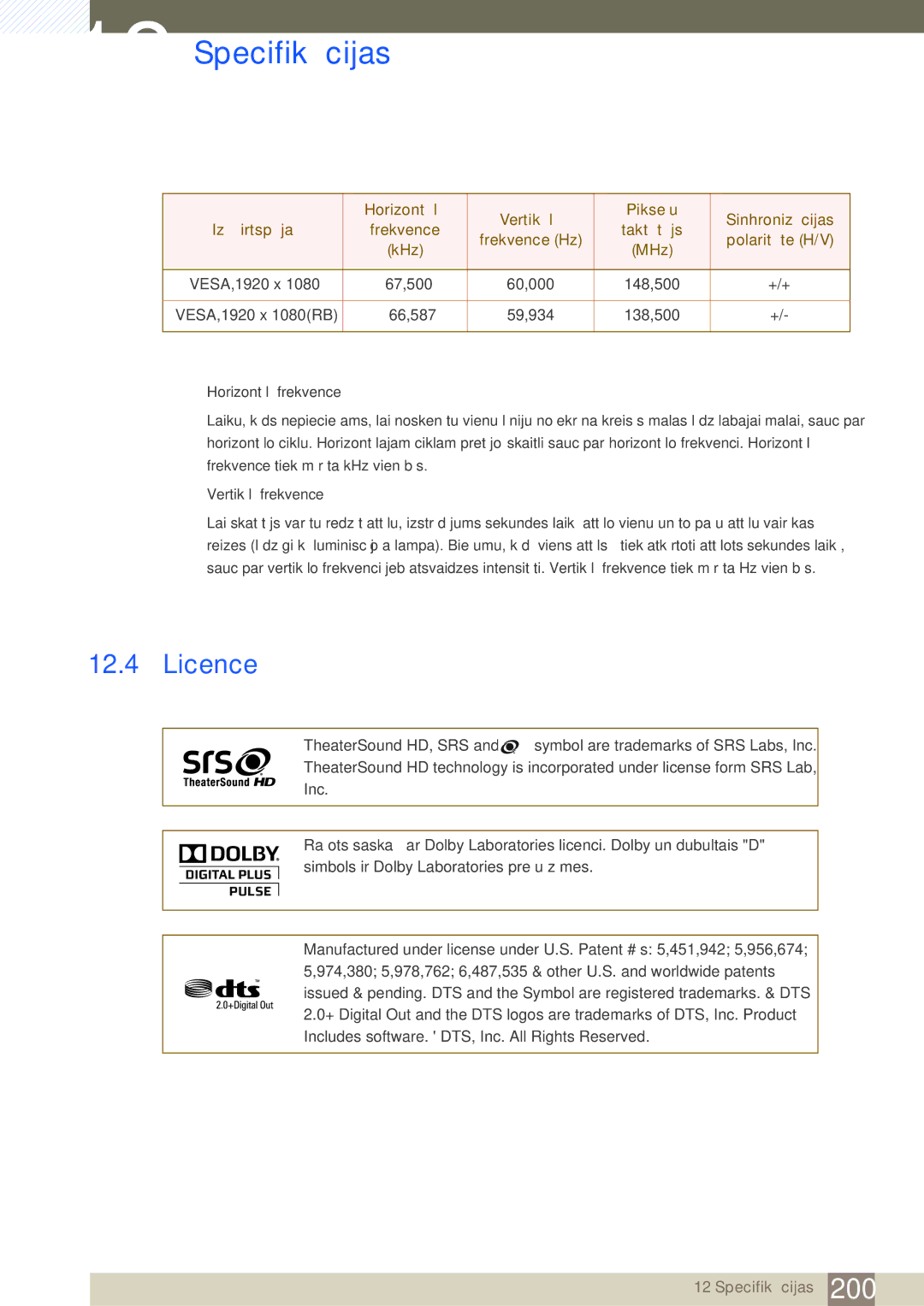 Samsung LH46SLBPLBC/EN manual Licence 