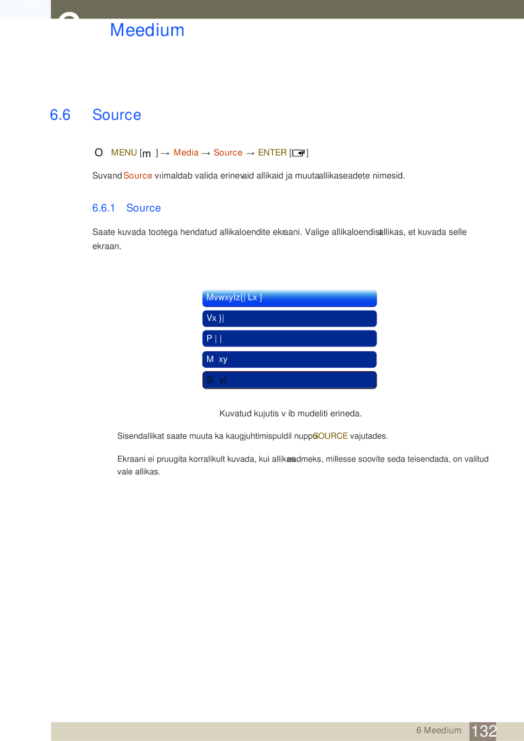 Samsung LH46SLBPLBC/EN manual Menu m Media Source Enter 