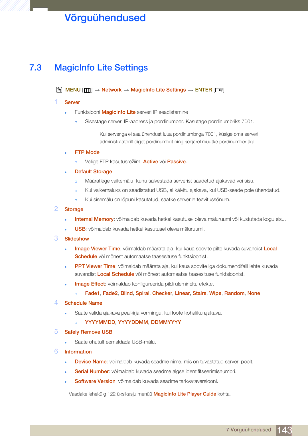 Samsung LH46SLBPLBC/EN manual MagicInfo Lite Settings 