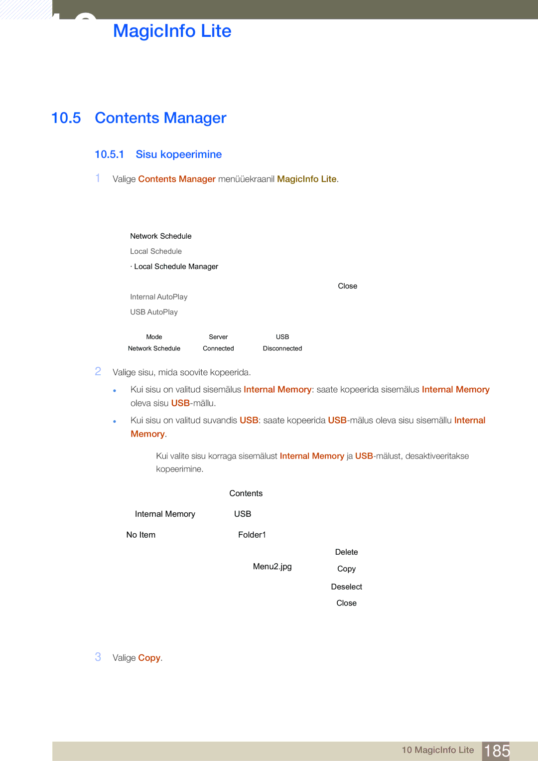 Samsung LH46SLBPLBC/EN manual Contents Manager 