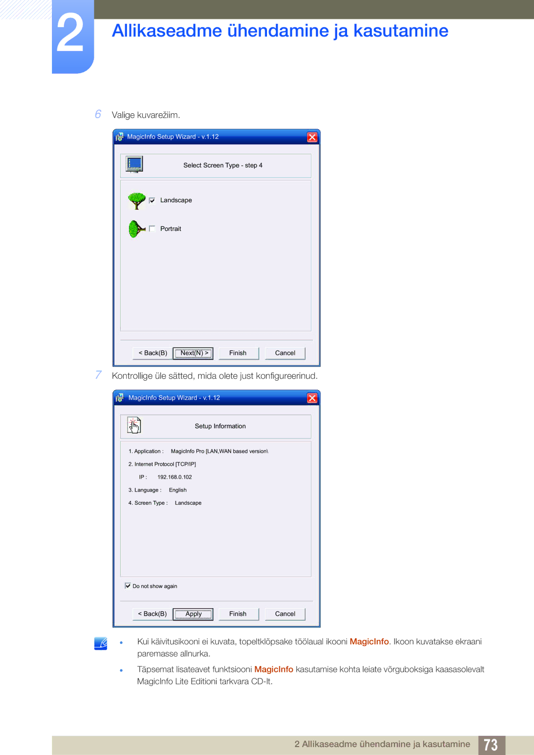 Samsung LH46SLBPLBC/EN manual Valige kuvarežiim 