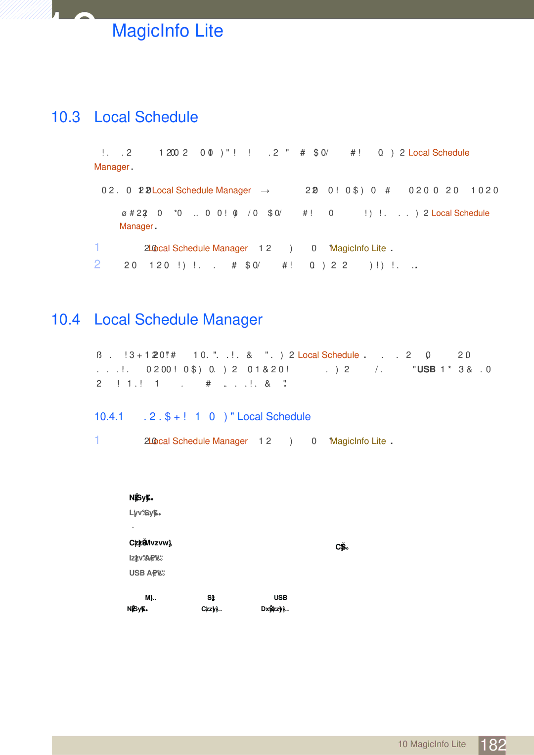 Samsung LH46SLBPLBC/EN manual Local Schedule Manager, 10.4.1 Καταχώρηση ενός Local Schedule 