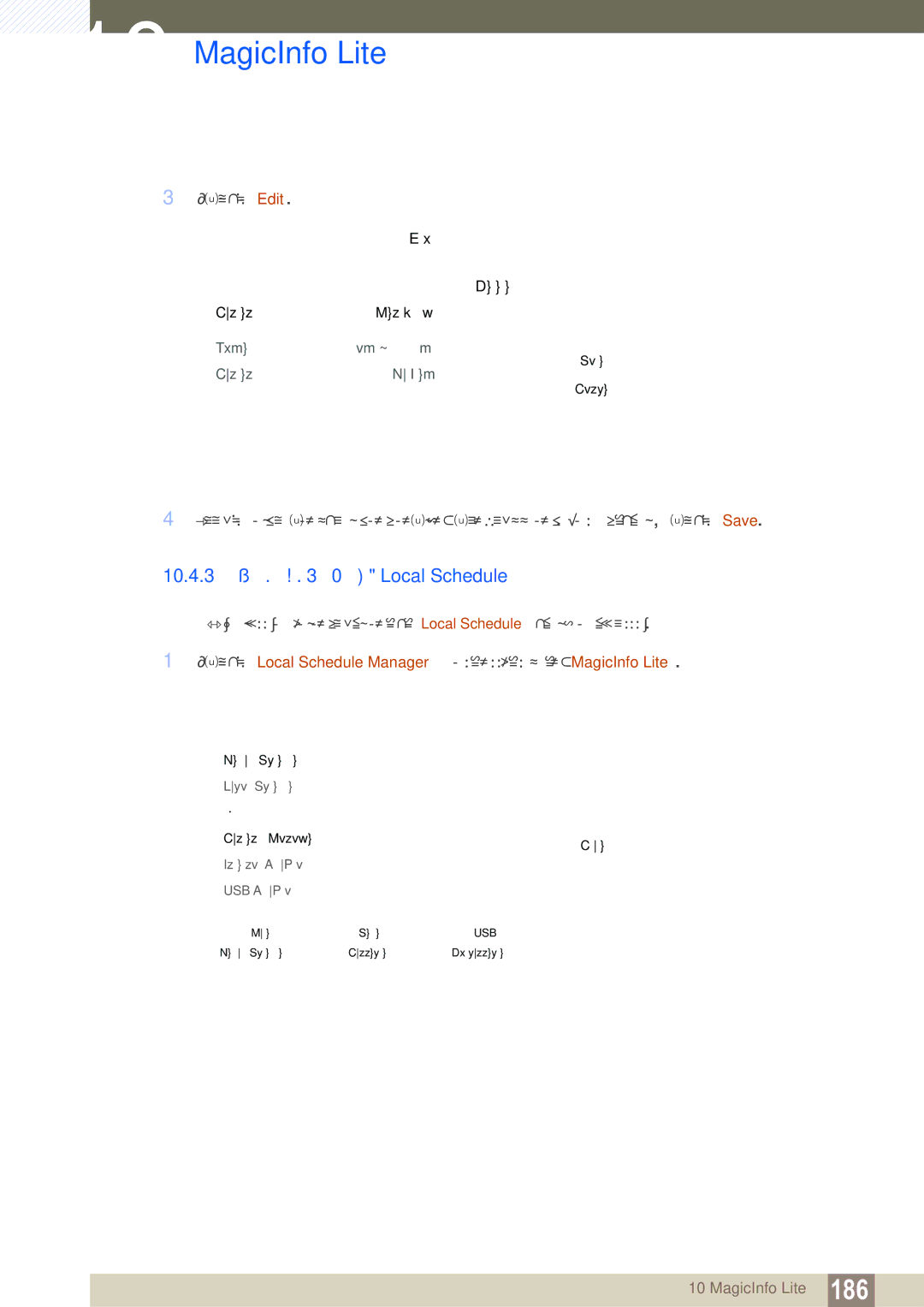 Samsung LH46SLBPLBC/EN manual 10.4.3 Διαγραφή ενός Local Schedule, Delete 