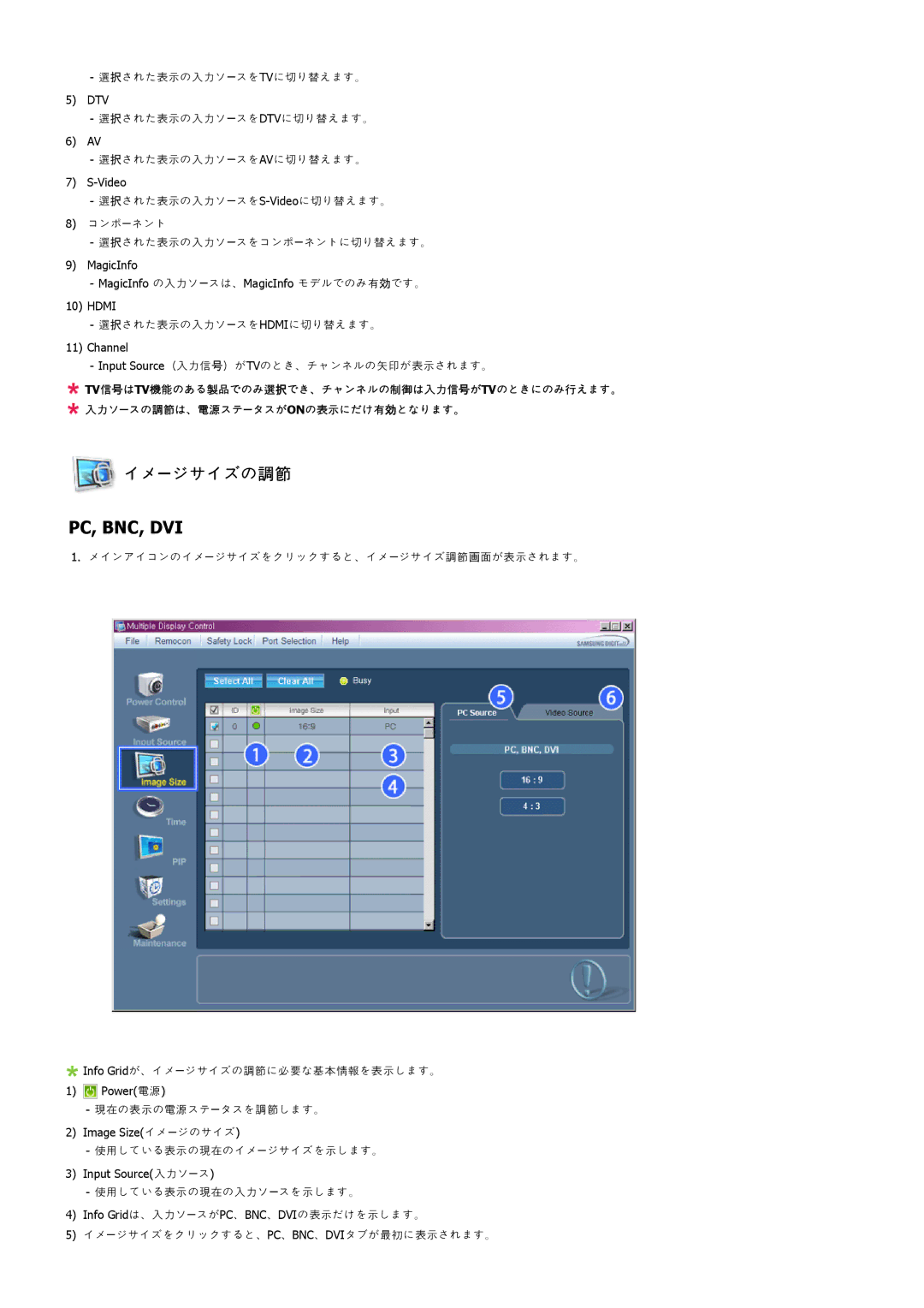 Samsung LH46SOUMSC/XJ, LH46SOTMBC/XJ, LH46SOUQSC/XJ, LH46SOTQSC/XJ manual Pc, Bnc, Dvi 