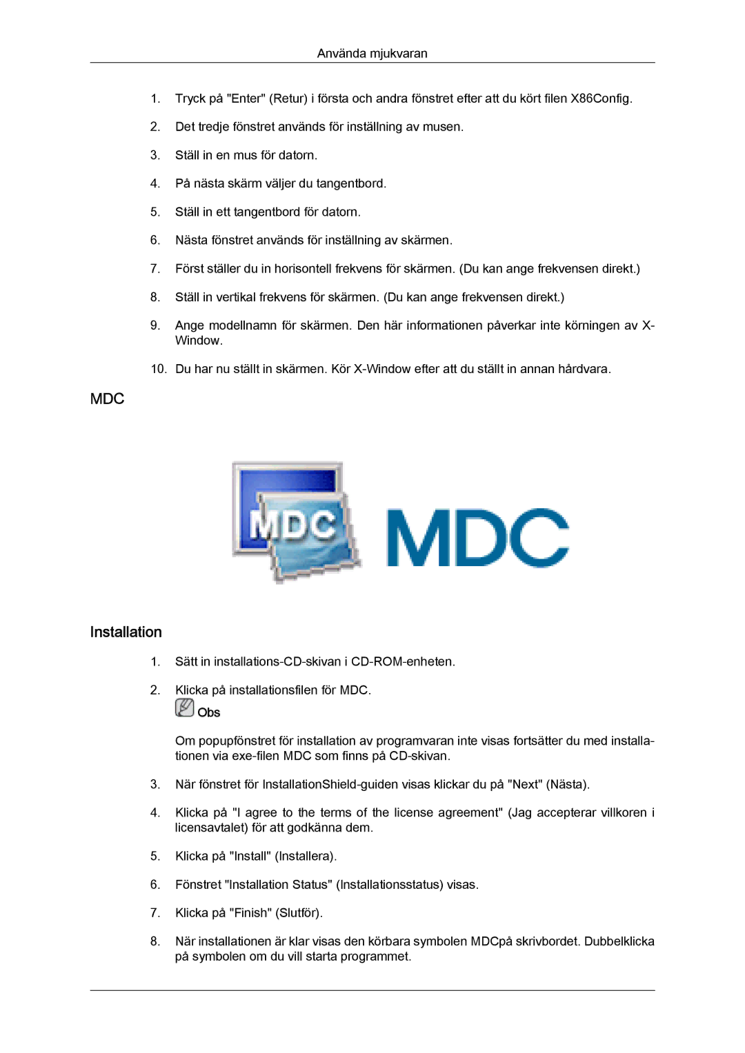 Samsung LH46SOPMSC/EN, LH46SOUMSC/EN, LH46SOQMSC/EN, LH46SOPMSQ/EN manual Mdc 