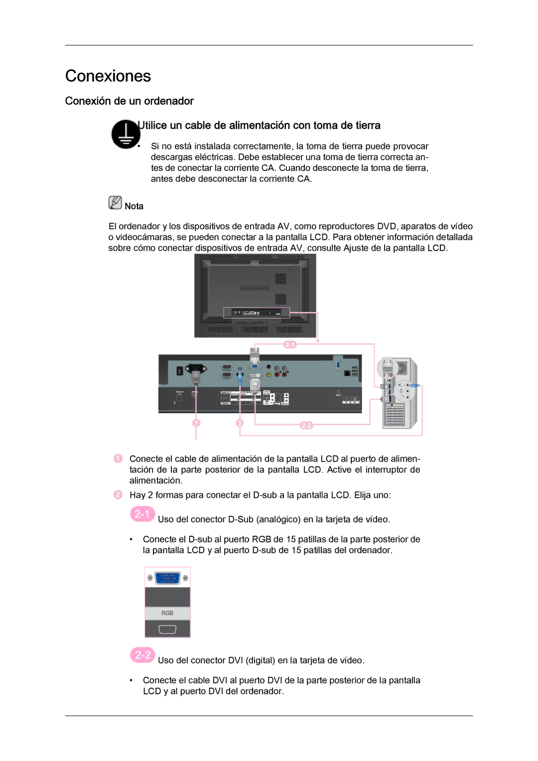 Samsung LH46SOTMBC/EN, LH46SOUQSC/EN, LH46SOPMBC/EN, LH46SOUMSC/EN, LH46SOQMSC/EN, LH46SOPQBC/EN manual Conexiones 