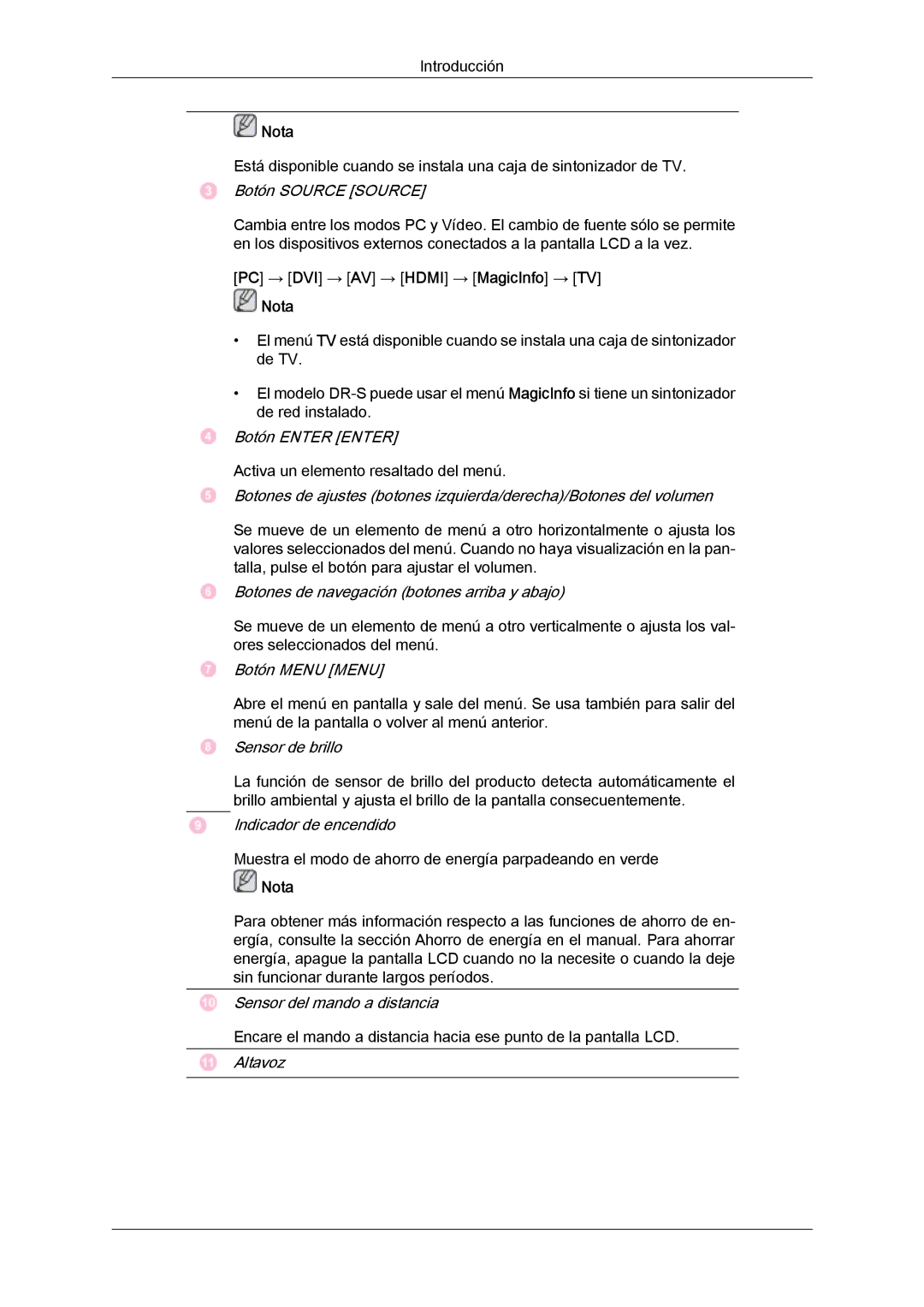 Samsung LH46SOTMBC/EN, LH46SOUQSC/EN, LH46SOPMBC/EN, LH46SOUMSC/EN, LH46SOQMSC/EN, LH46SOPQBC/EN manual Botón Enter Enter 