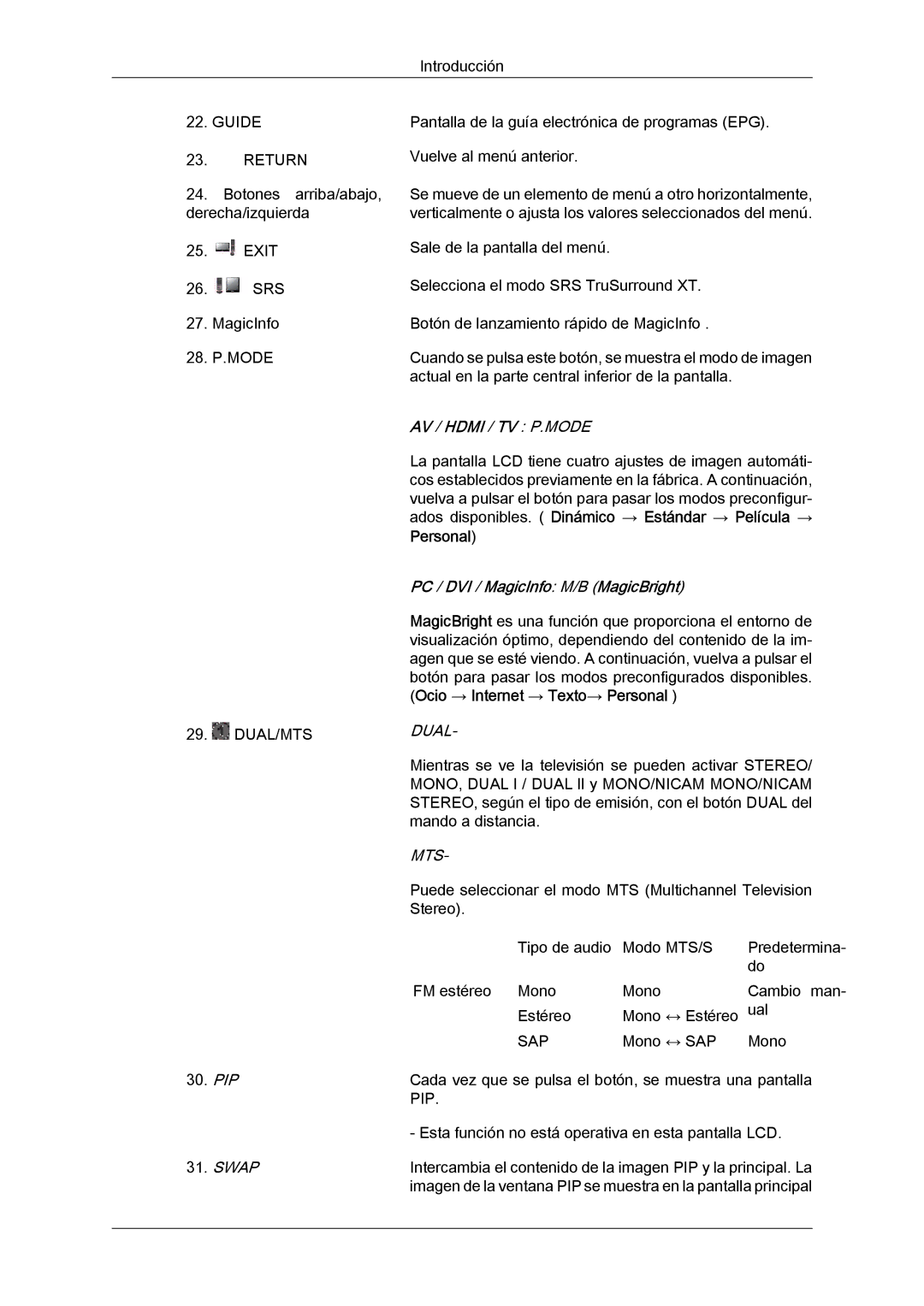 Samsung LH46SOTMBC/EN, LH46SOUQSC/EN, LH46SOPMBC/EN, LH46SOUMSC/EN, LH46SOQMSC/EN, LH46SOPQBC/EN manual Guide Return, Personal 