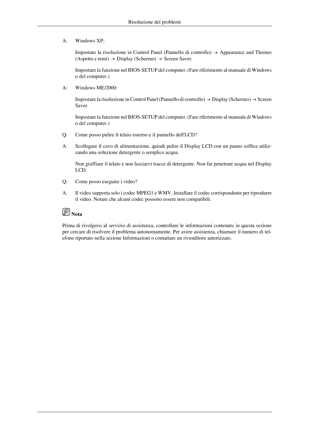 Samsung LH46TCTMBC/EN manual Nota 