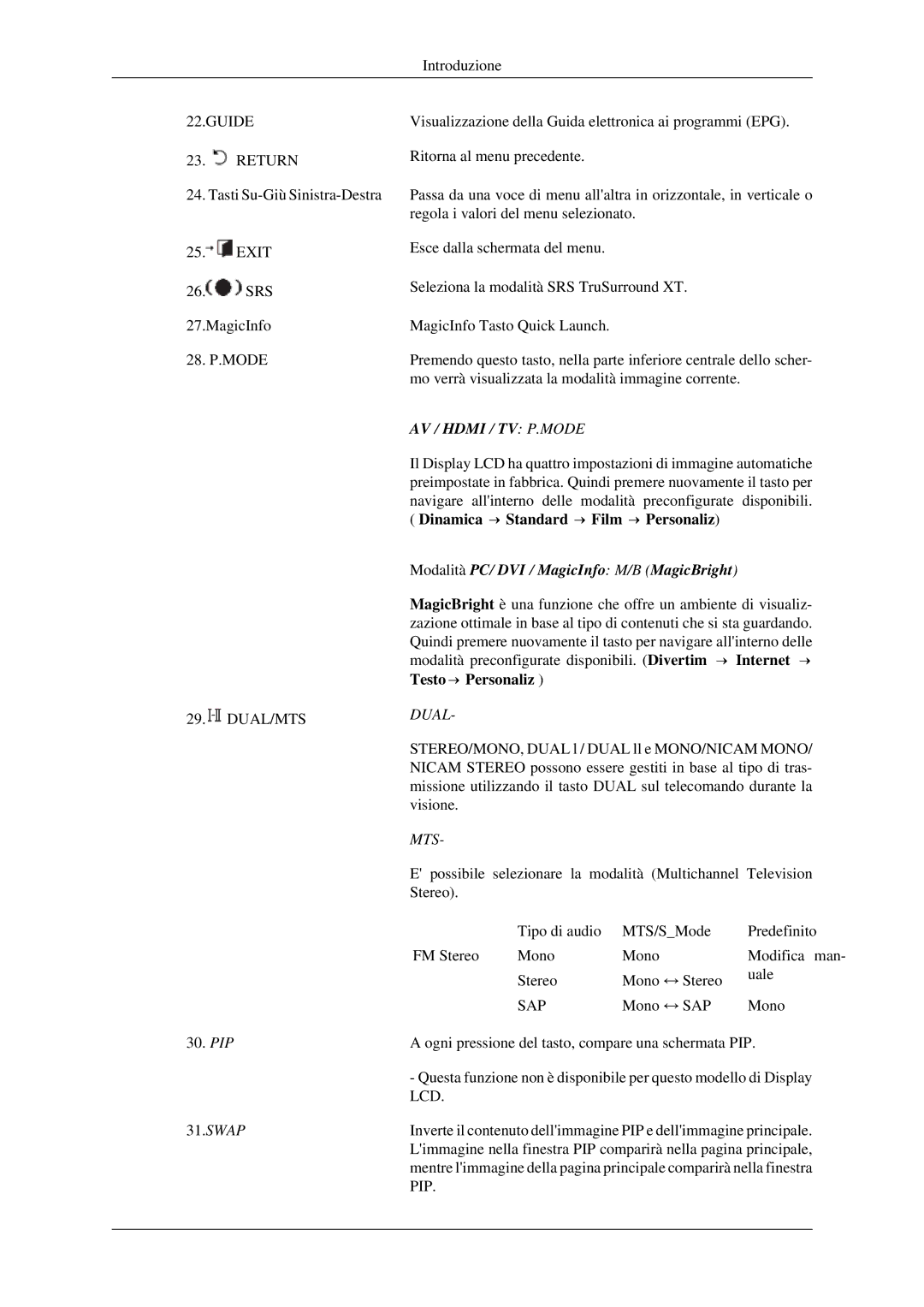 Samsung LH46TCTMBC/EN manual Guide Return, Testo→ Personaliz 