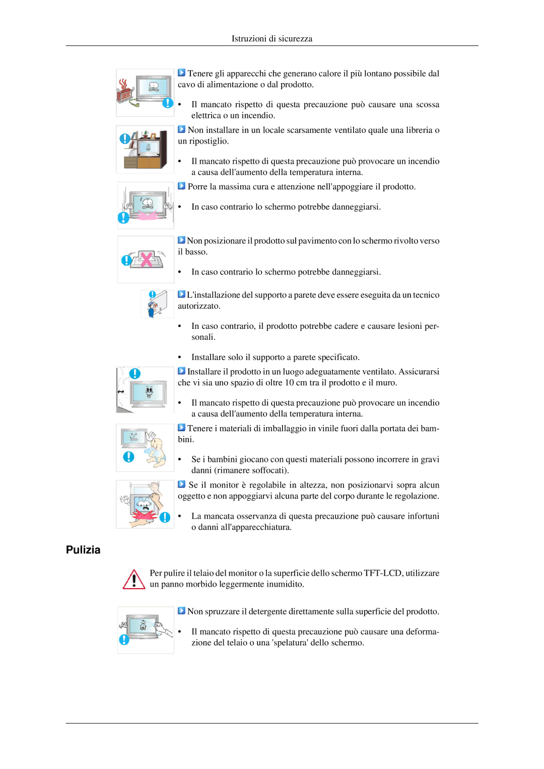 Samsung LH46TCTMBC/EN manual Pulizia 