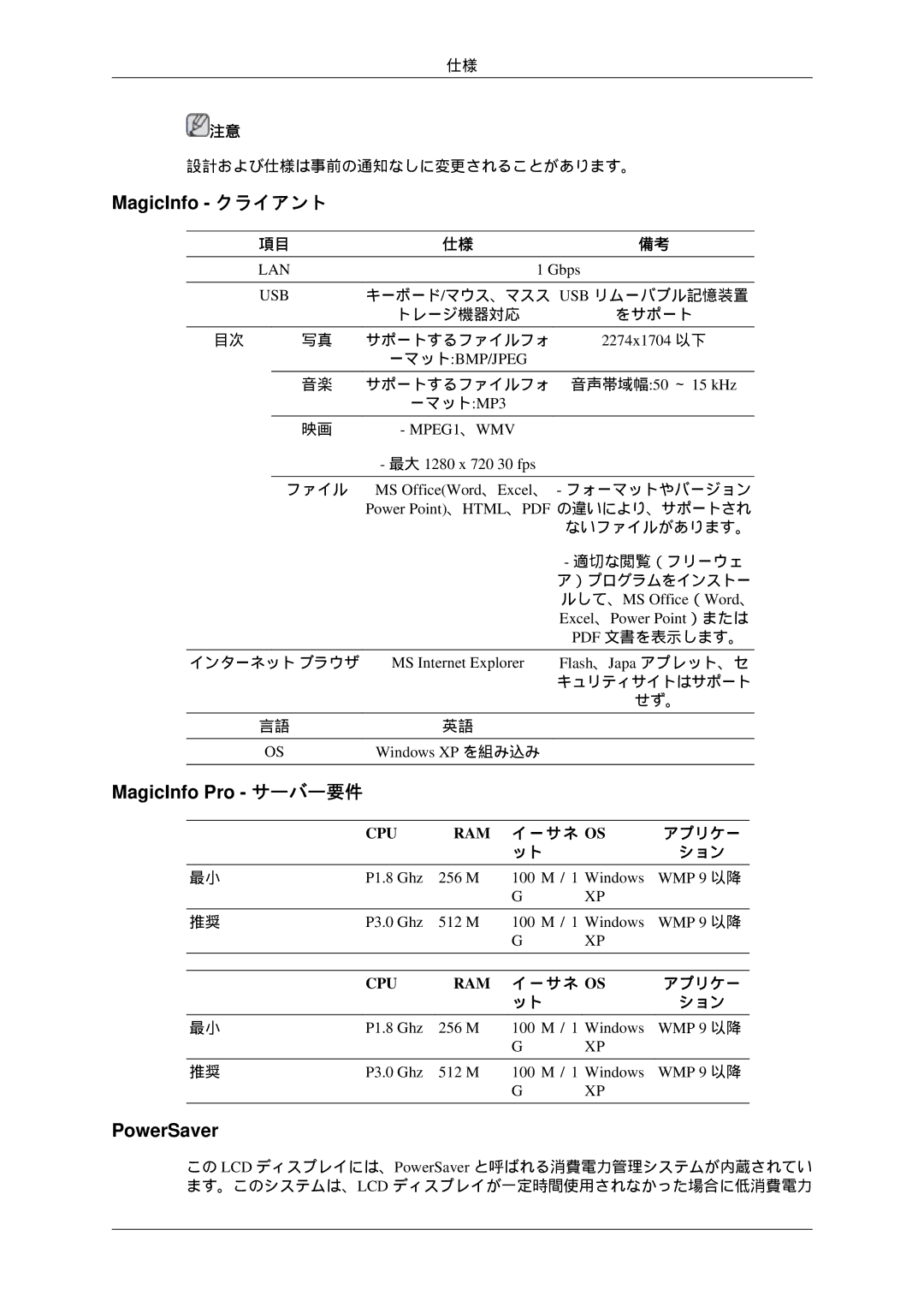 Samsung LH46TCTQBC/XJ manual MagicInfo クライアント 