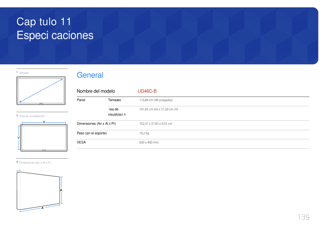 Samsung LH55UDCBLBB/EN, LH46UDCBLBB/EN manual General, 139 