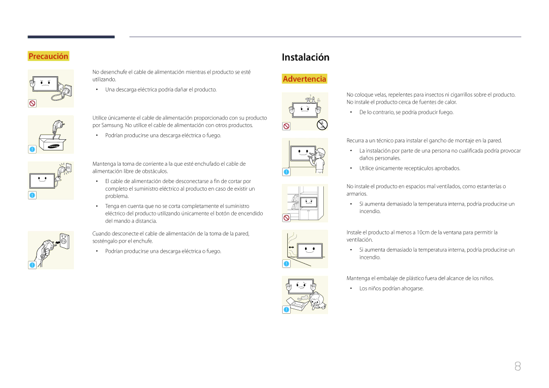 Samsung LH46UDCBLBB/EN, LH55UDCBLBB/EN manual Instalación 