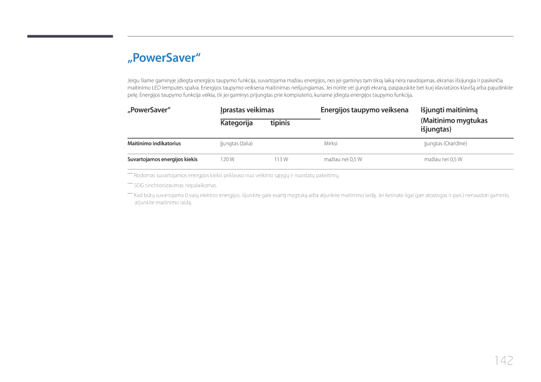 Samsung LH46UDCBLBB/EN, LH55UDCBLBB/EN manual „PowerSaver, 142 