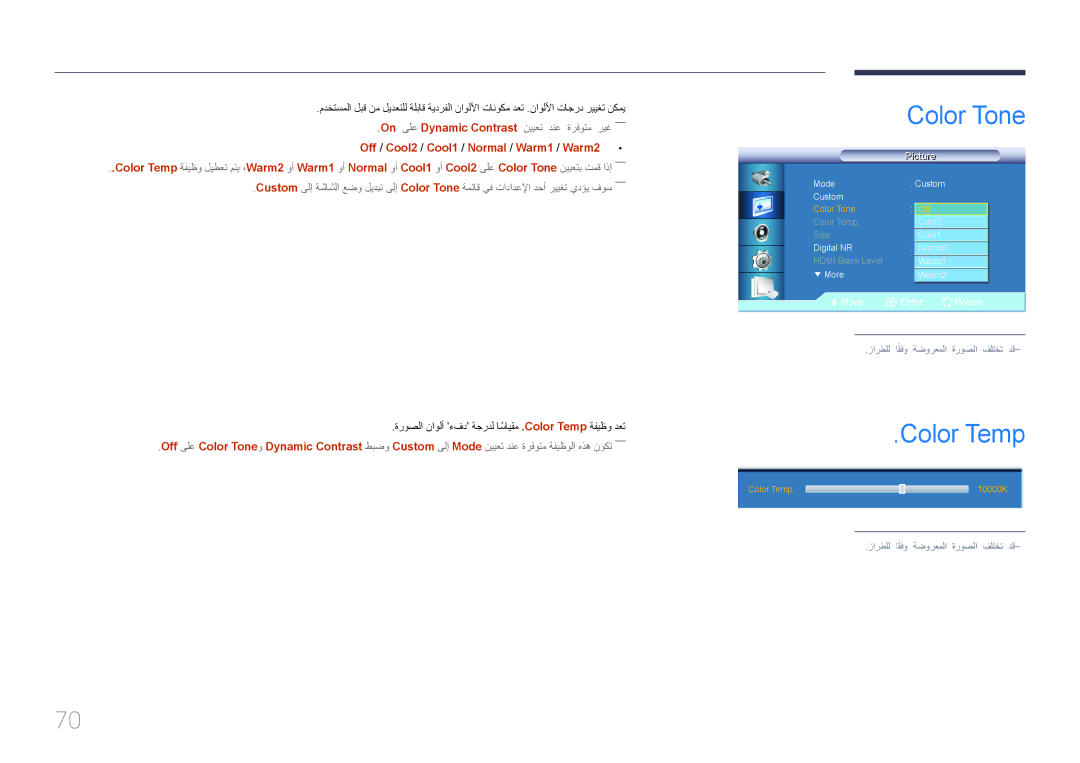 Samsung LH55UDCBLBB/NG, LH46UDCBLBB/NG, LH46UDCBLBB/UE, LH55UDCBLBB/UE manual زارطلل ةروصلا فلتخت دق 