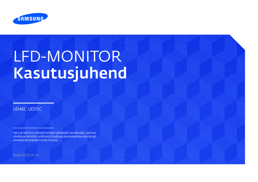 Samsung LH46UDCPLBB/EN manual Lfd-Monitor 