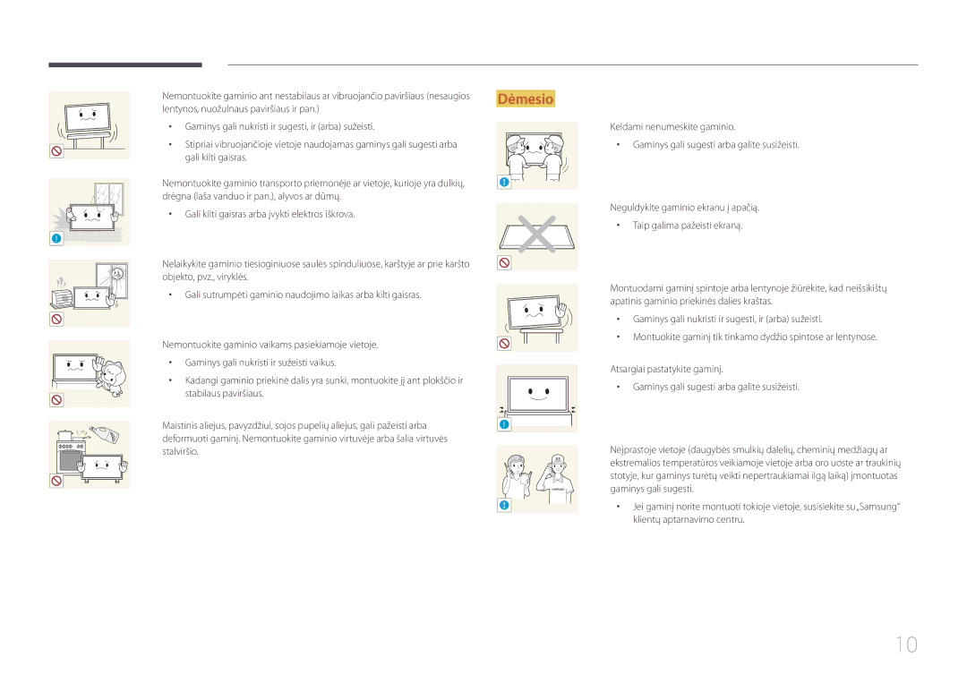 Samsung LH46UDCPLBB/EN manual Stalviršio 