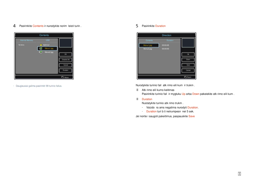 Samsung LH46UDCPLBB/EN manual 167, Duration 