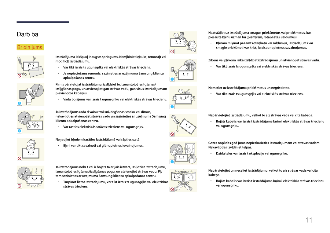 Samsung LH46UDCPLBB/EN manual Darbība 