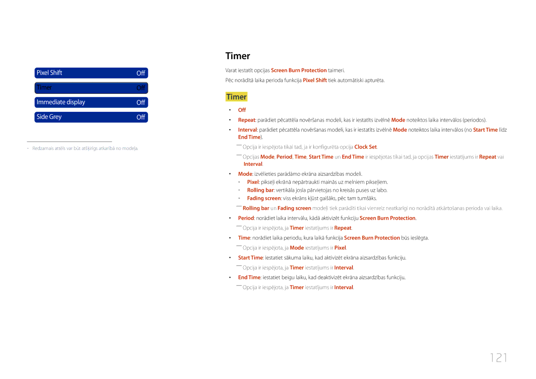 Samsung LH46UDCPLBB/EN manual 121, Timer 