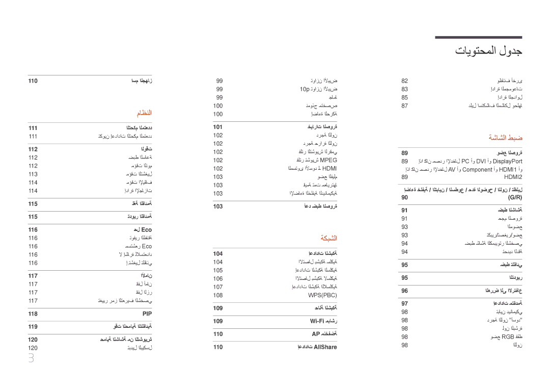 Samsung LH46UDCPLBB/NG, LH46UDCPLBB/UE, LH55UDCPLBB/NG manual ةكبشلا 