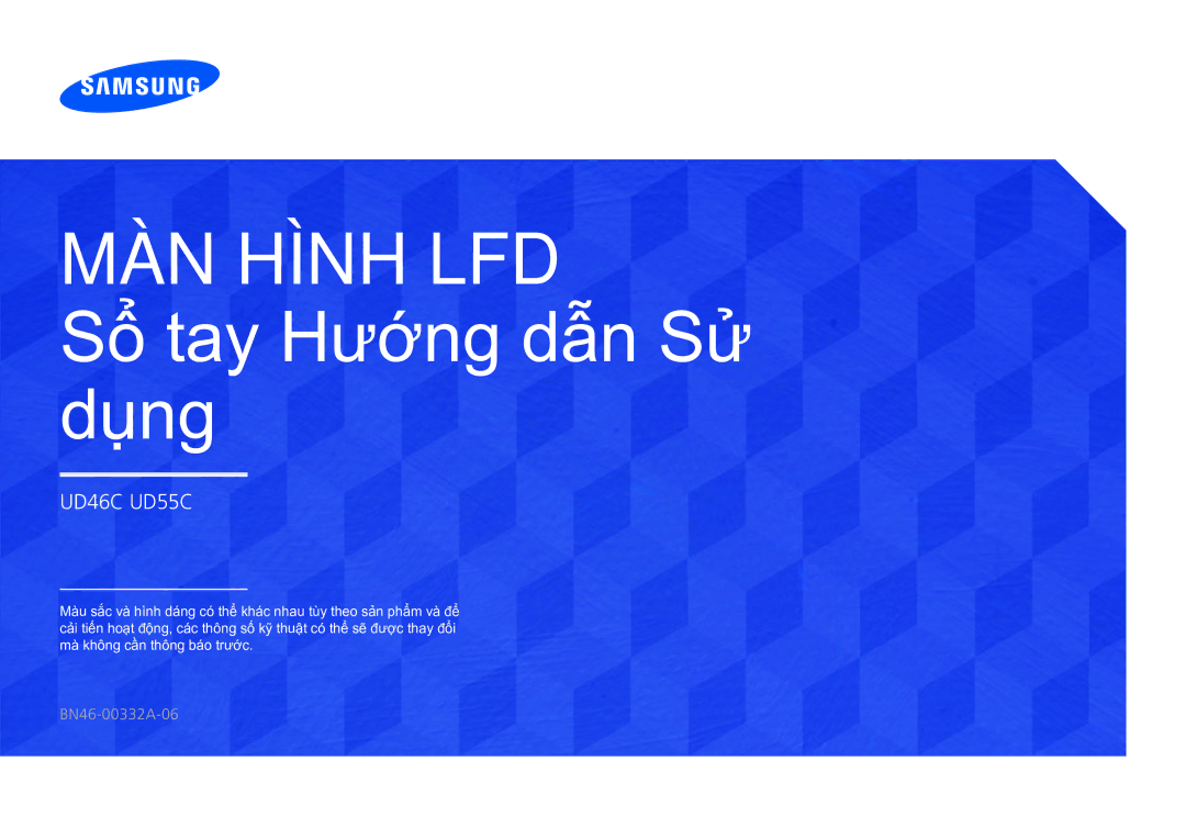 Samsung LH55UDCPLBB/XY, LH46UDCPLBB/XY manual Màn Hình Lfd 