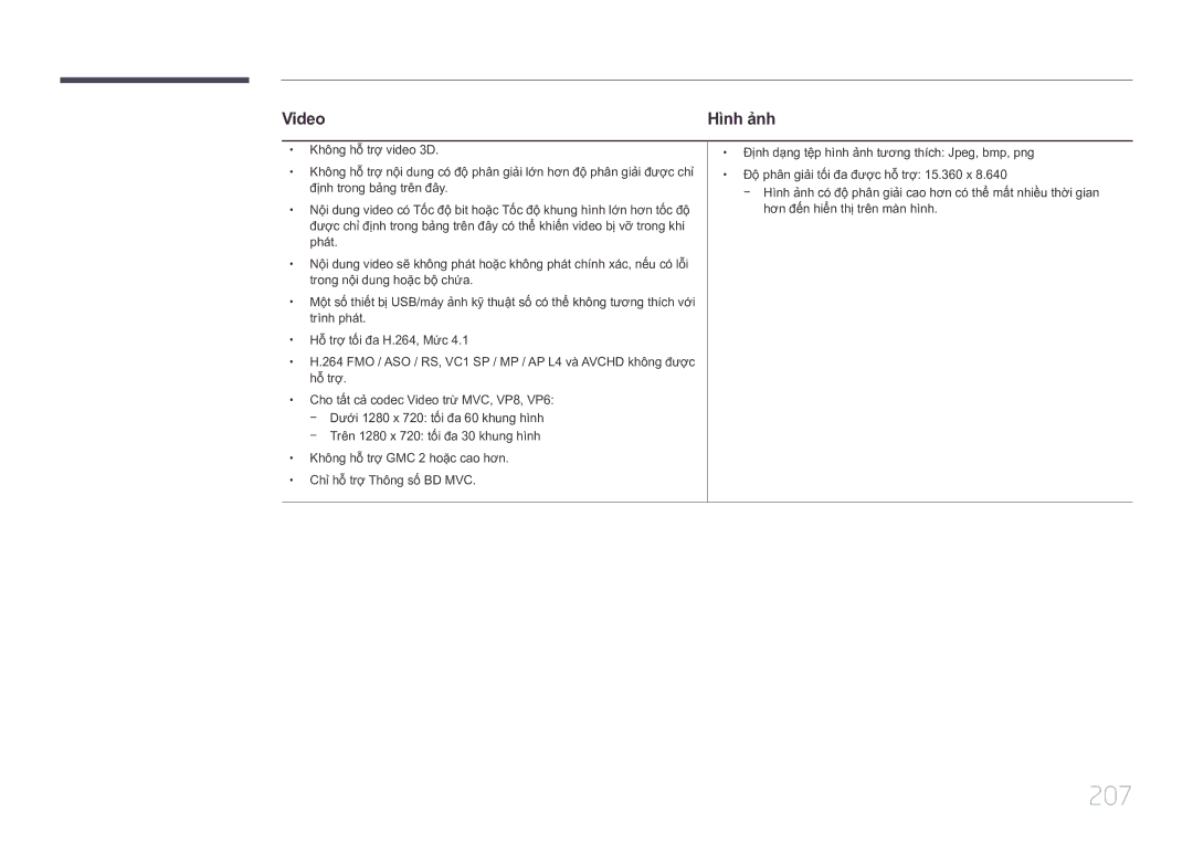 Samsung LH55UDCPLBB/XY, LH46UDCPLBB/XY manual 207, Video 