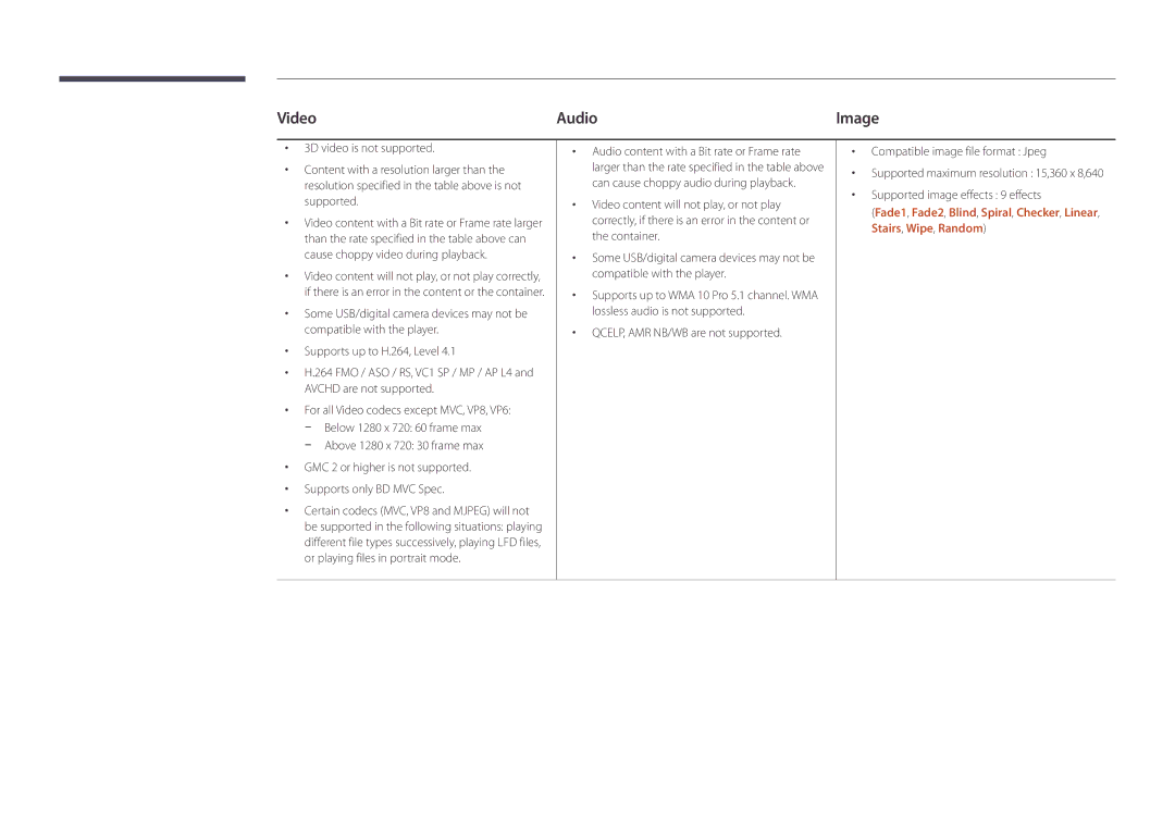 Samsung LH46UDDPUBB/EN manual Video Audio, Image 