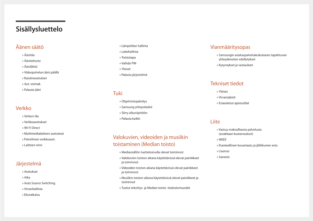 Samsung LH46UDDPUBB/EN manual Tekniset tiedot 