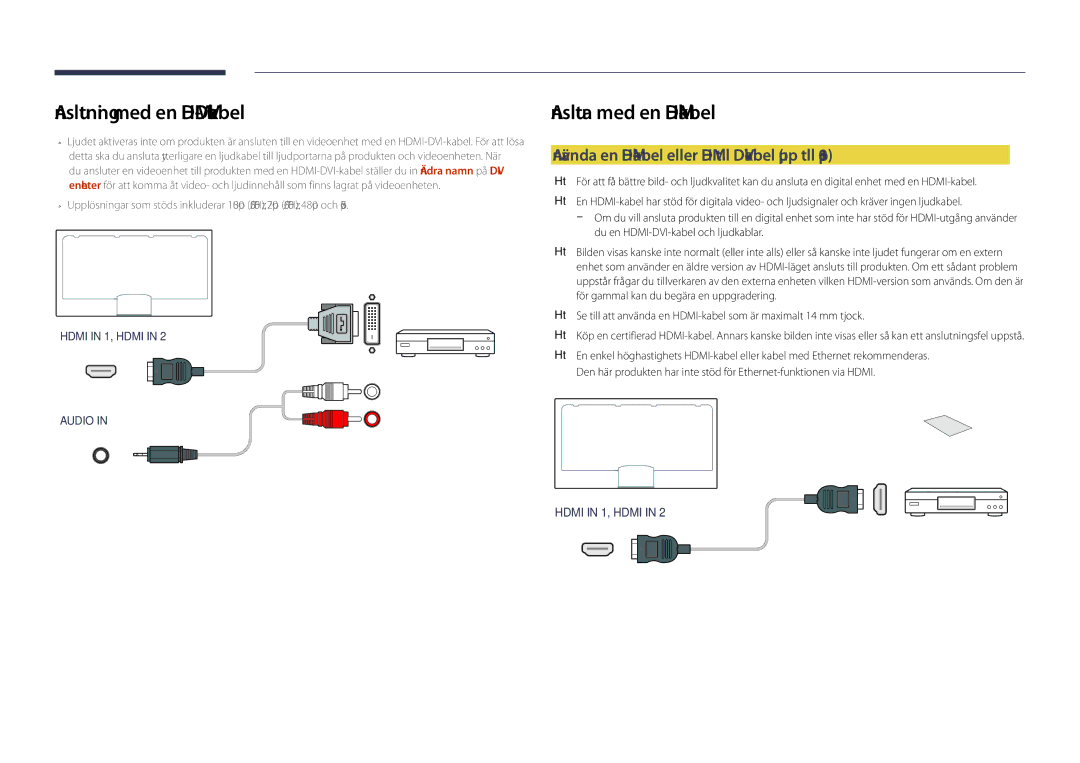 Samsung LH46UDDPUBB/EN manual Hdmi in 1, Hdmi 