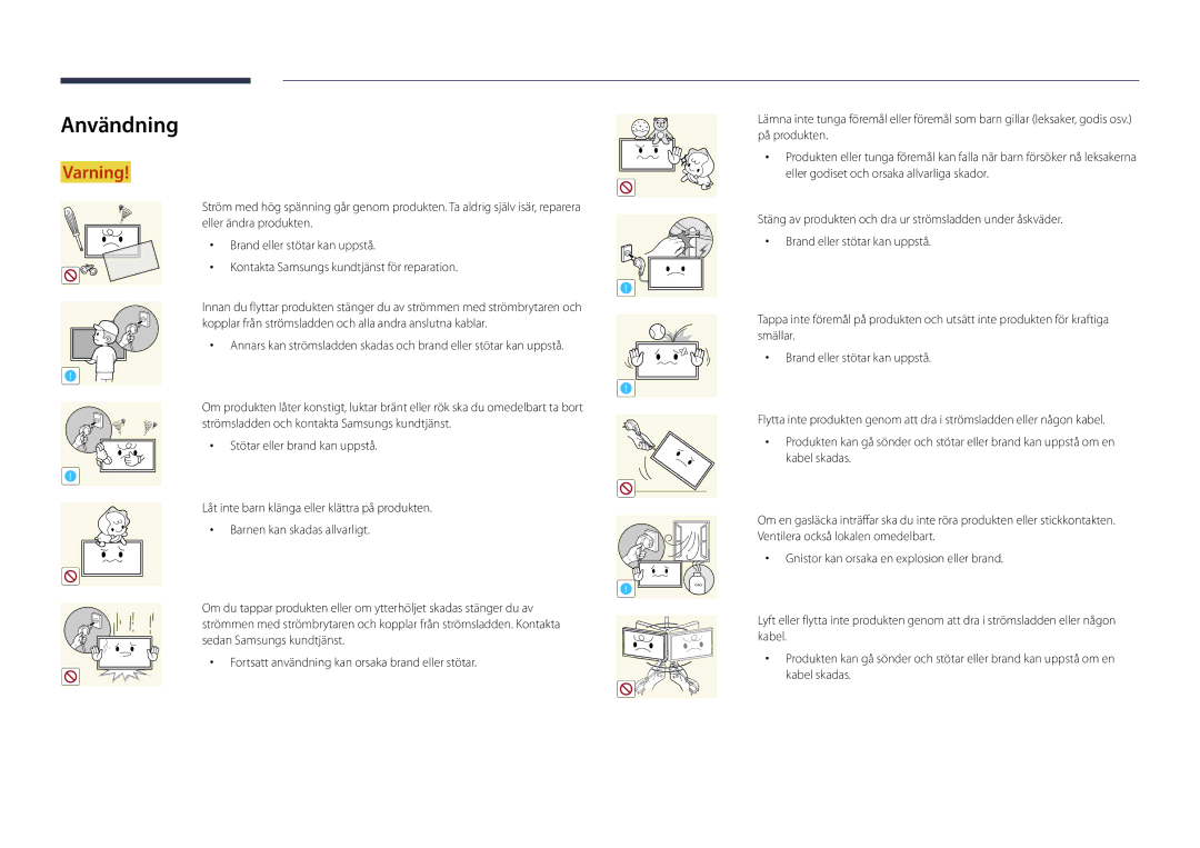 Samsung LH46UDDPUBB/EN manual Användning 