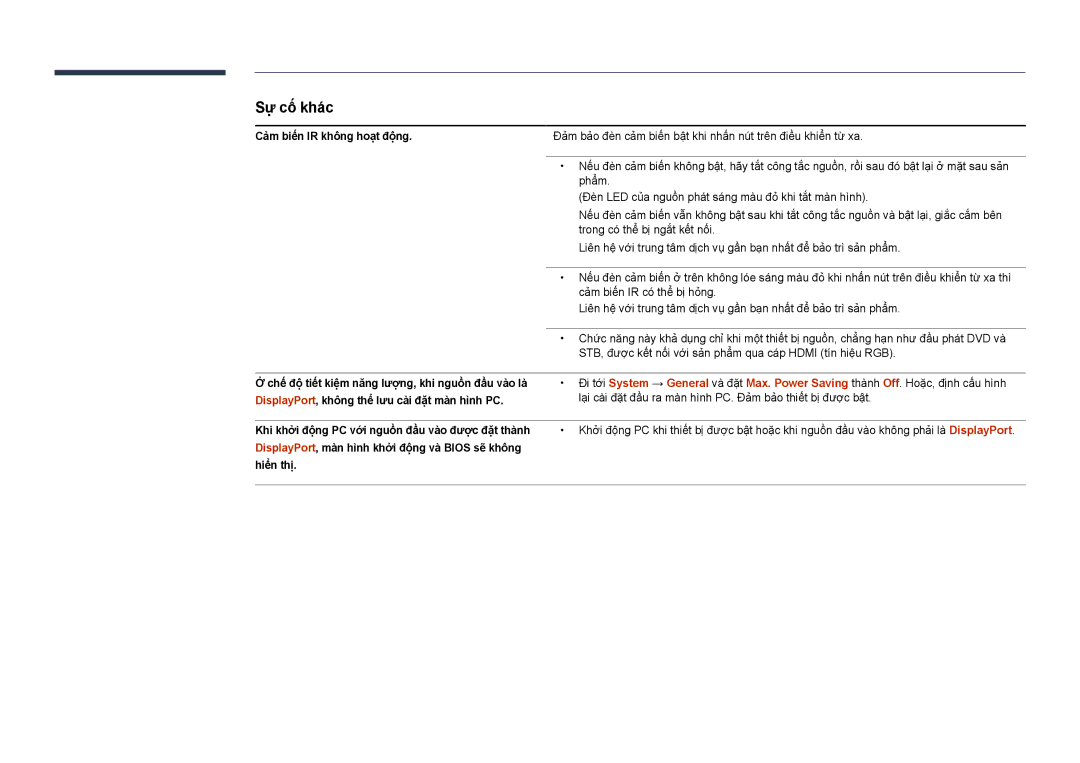 Samsung LH46UDDPUBB/XY manual Ở chế độ tiết kiệm năng lượ̣ng, khi nguồn đâu vao la 