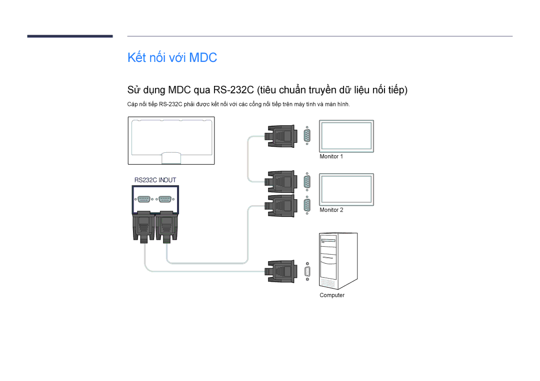 Samsung LH46UDDPUBB/XY manual Kết nối với MDC 