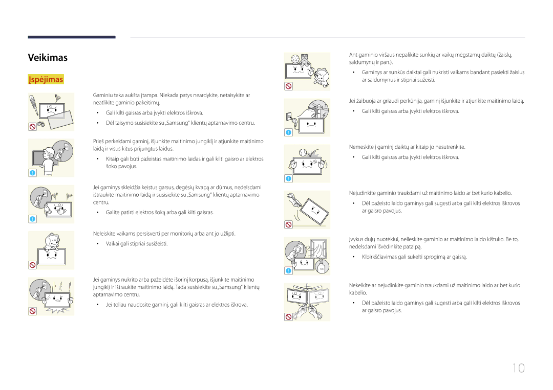 Samsung LH46UDEBLBB/EN, LH55UDEHLBB/EN, LH55UDEBLBB/EN, LH46UDEHLBB/EN, LH46UDECLBB/EN manual Veikimas 