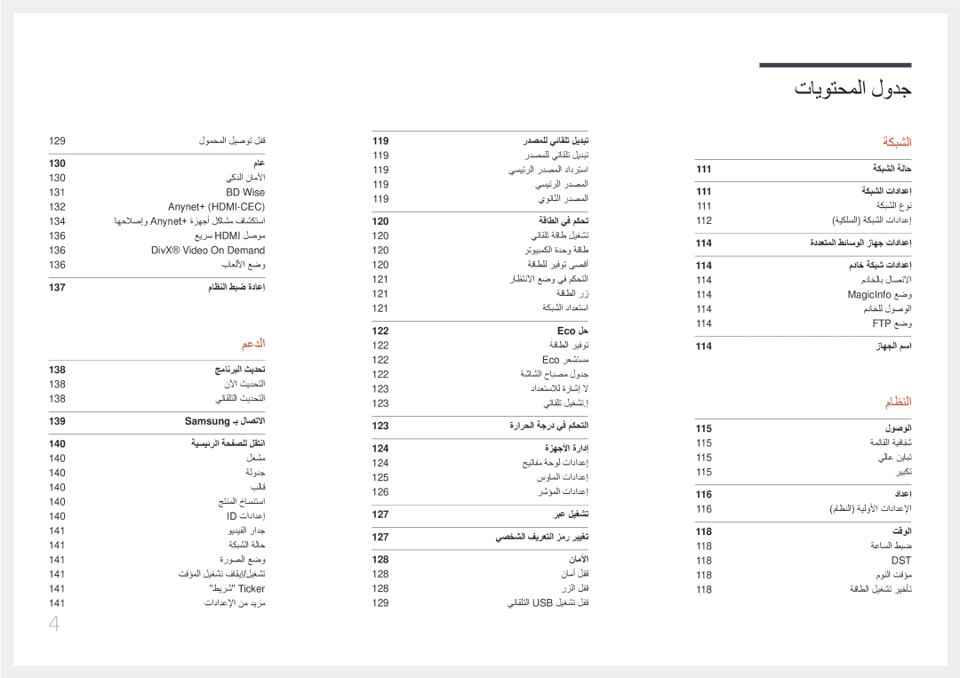 Samsung LH46UDEPLBB/NG, LH55UDEPLBB/NG manual معدلا 